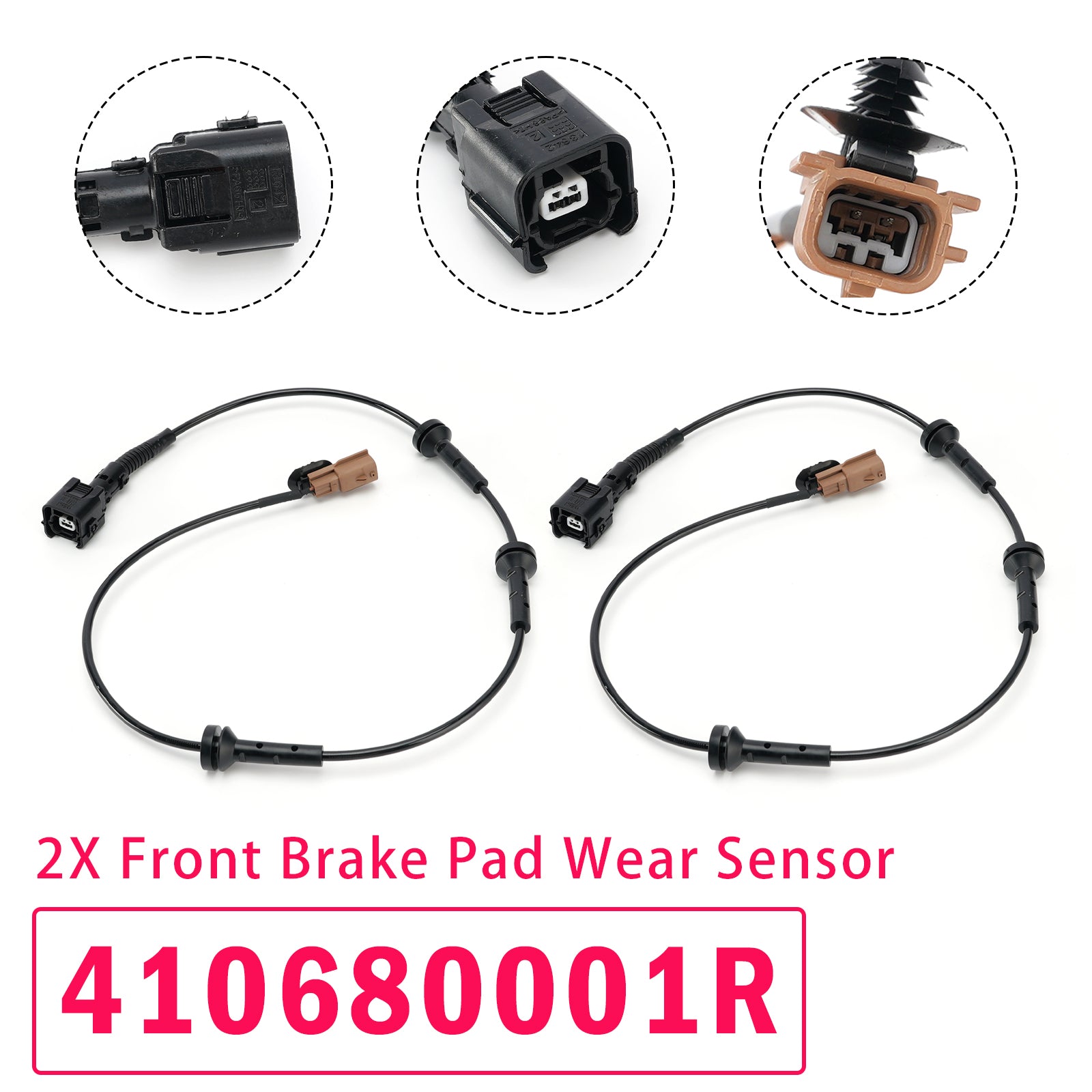 2X Front Brake Pad Wear Sensor 410680001R for Renault Master 3 2010-