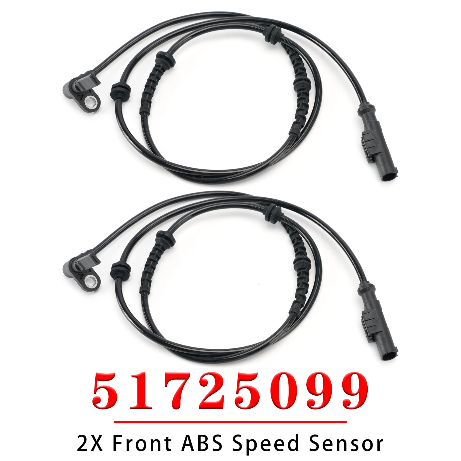 2X Front Right&Left ABS Speed Sensor for Citroen 51725099 52148329