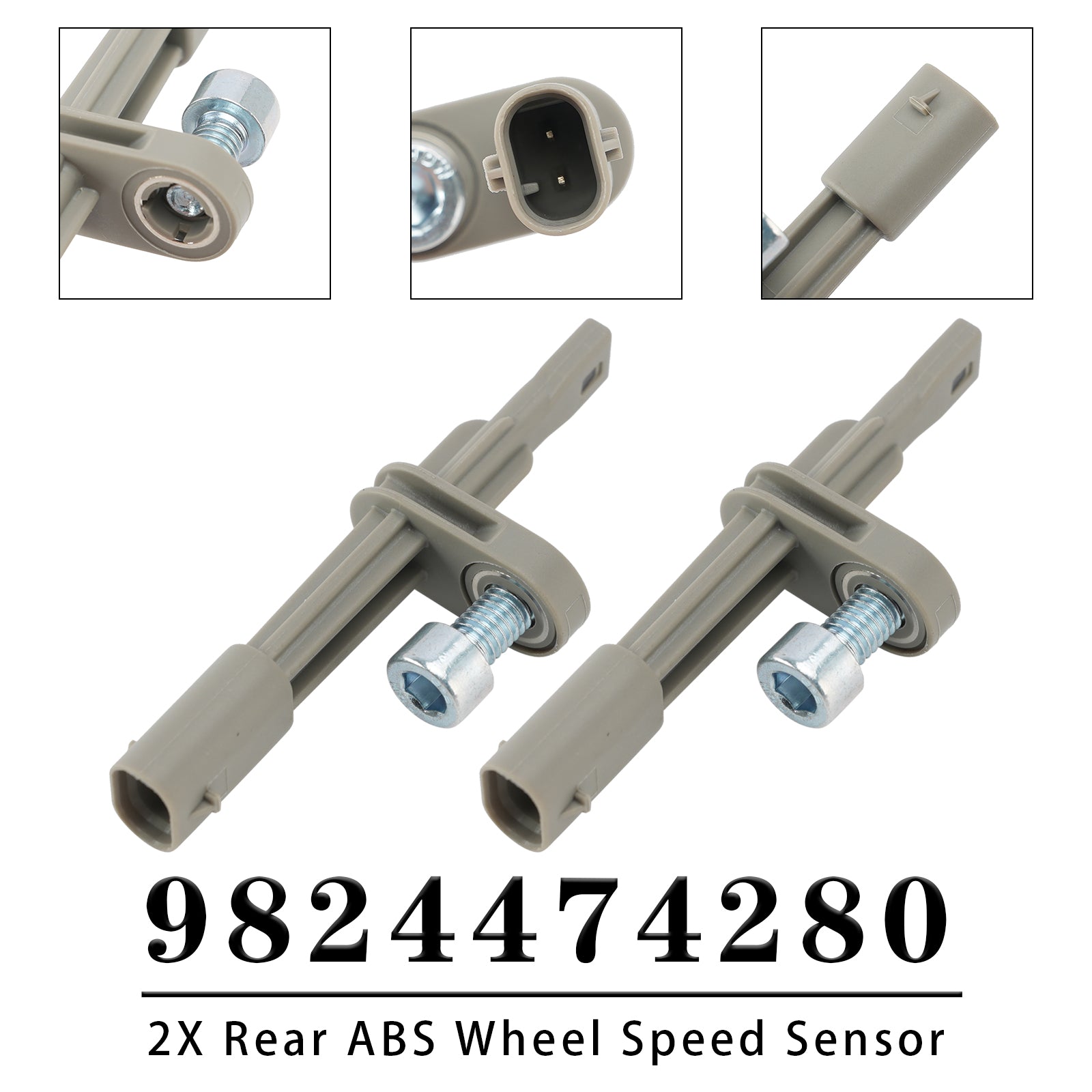 2X Rear Right&Left ABS Wheel Speed Sensor for Citroen 9824474280