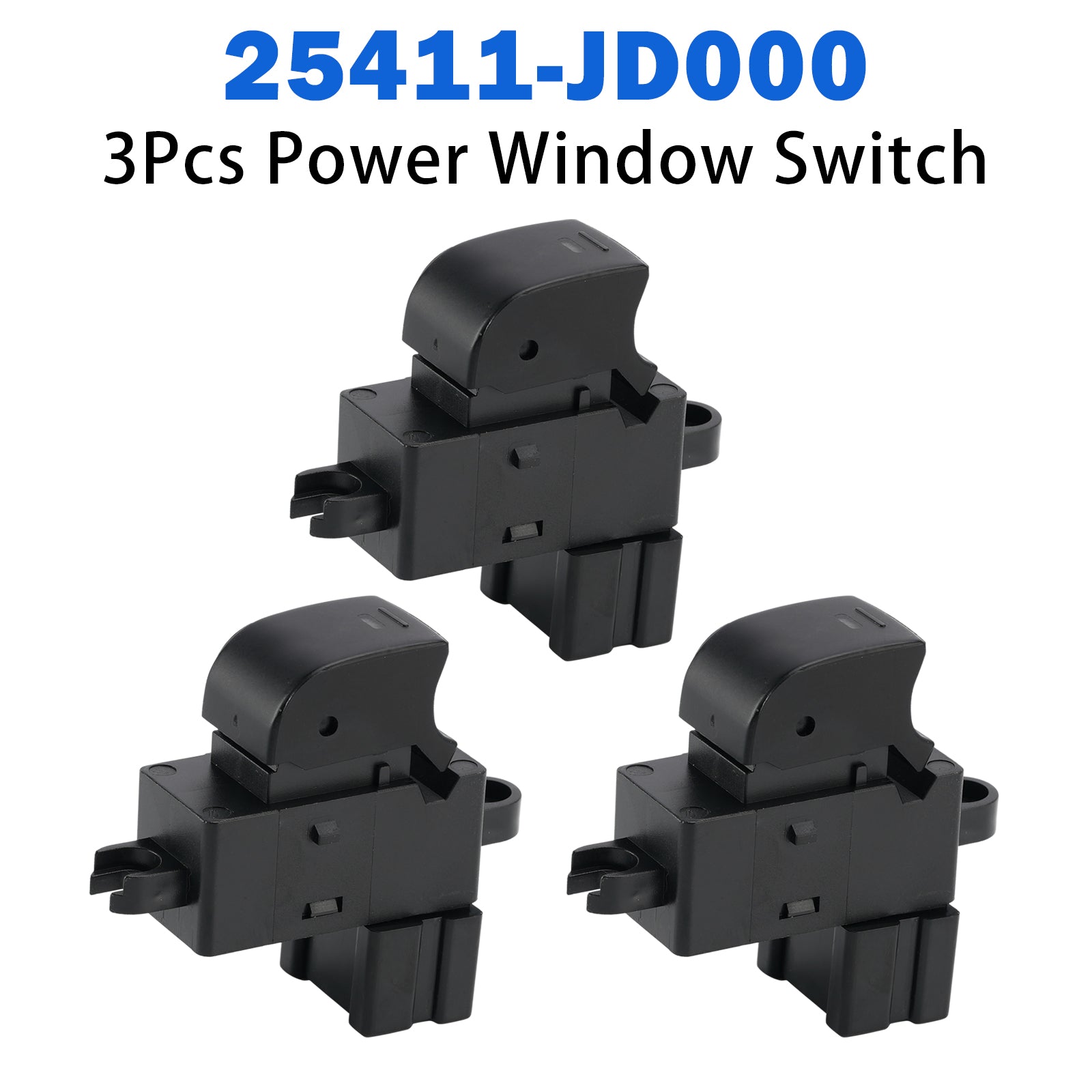 3Pcs Power Window Switch for Nissan Dualis Qashqai J10 Murano 3.5L 25411-JD000