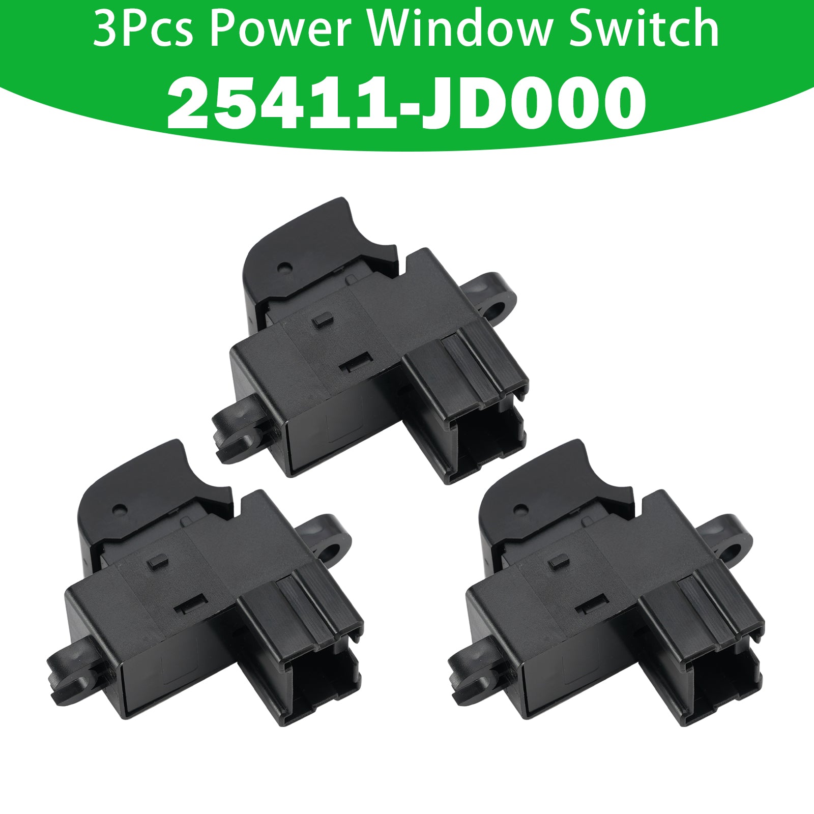3Pcs Power Window Switch for Nissan Dualis Qashqai J10 Murano 3.5L 25411-JD000
