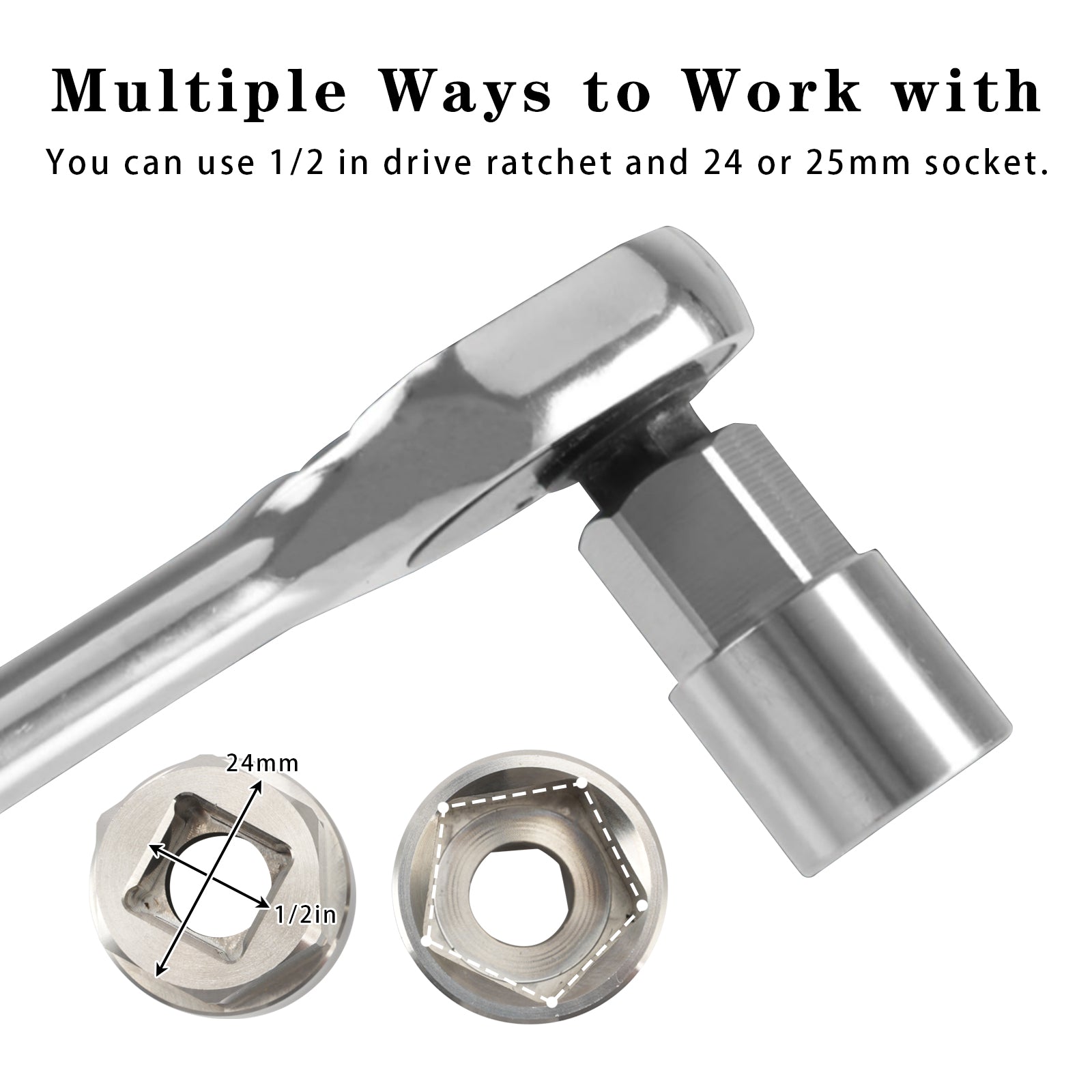 2PCS Spare Wheel Handle Cnc Socket Tool for Toyota Lexus Highlander 51942-28010