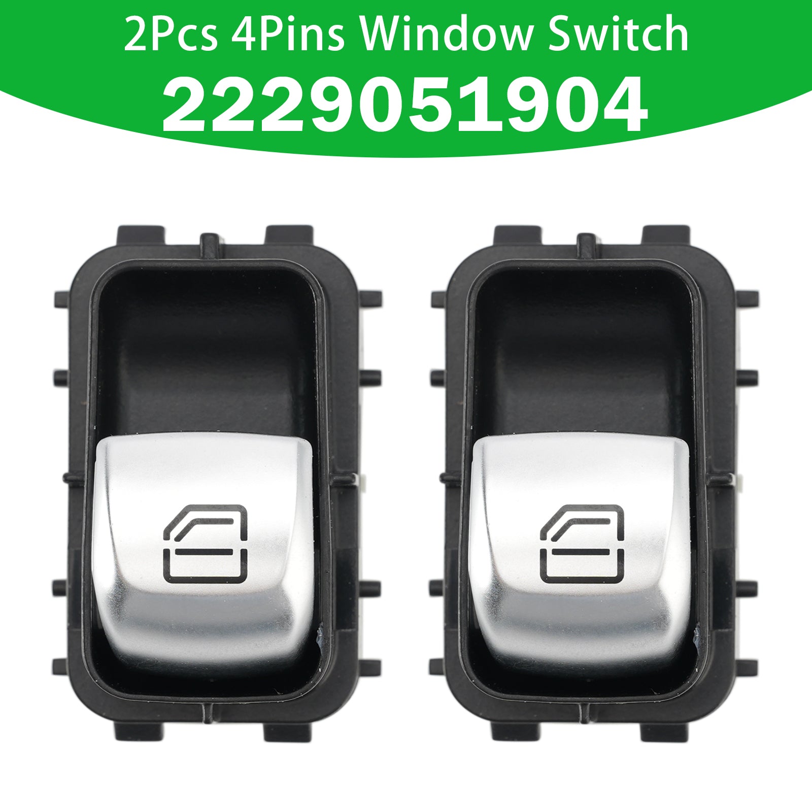 2Pcs 4Pins Window Switch 2229051904 for Mercedes-Benz W213 W222 E300 S500 S600