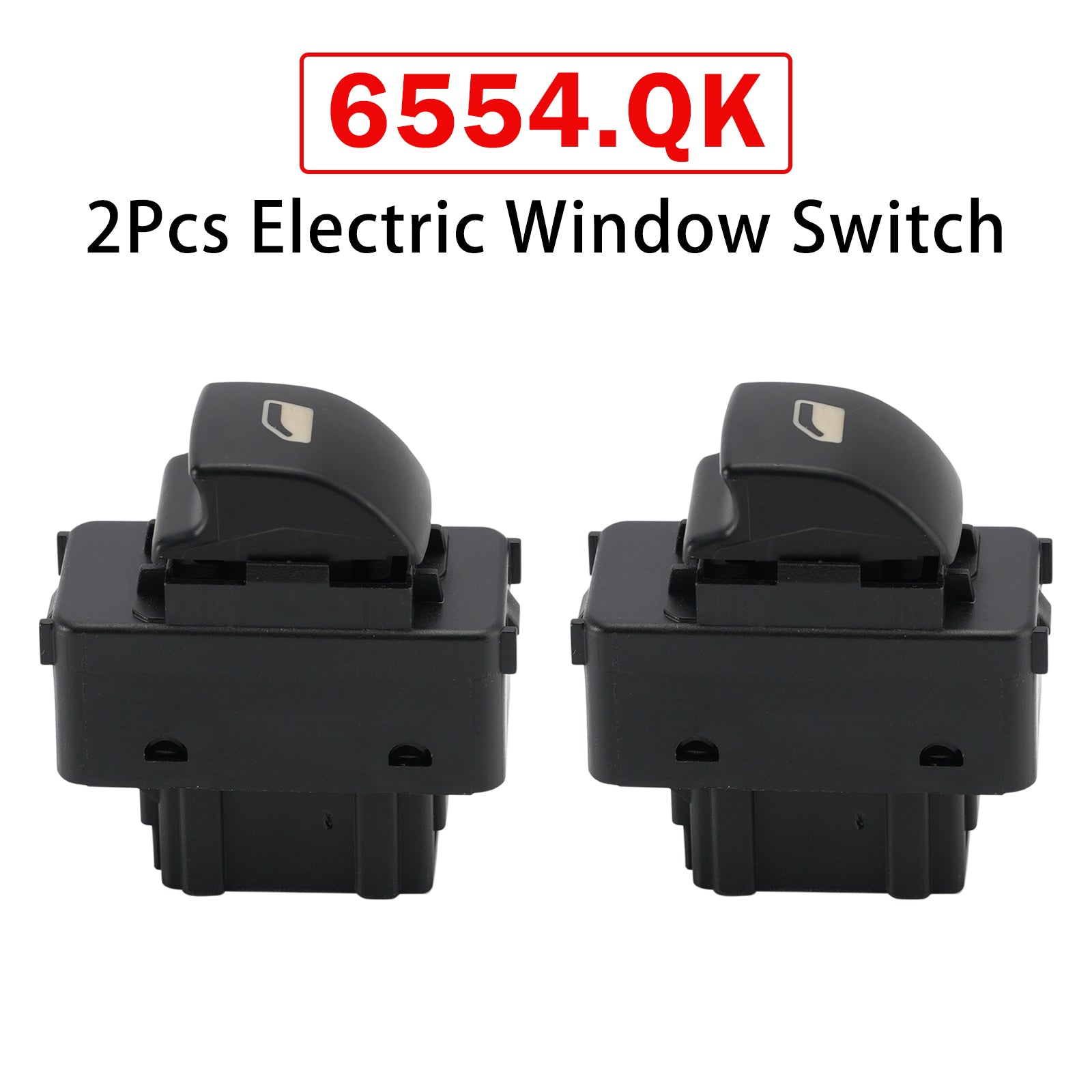 2Pcs Electric Window Switch 6554.QK for Citroen Berlingo 2008-2018 MPV