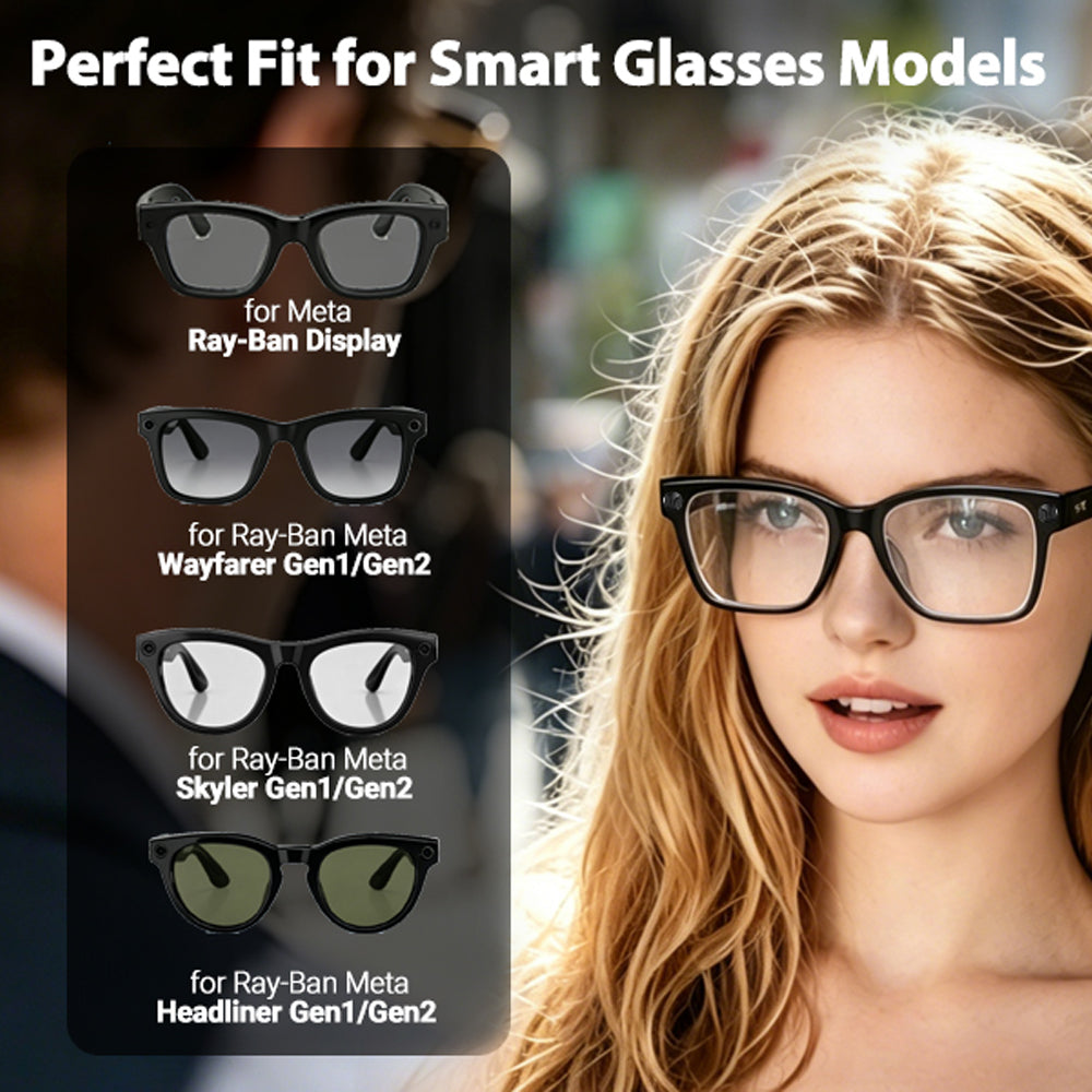 4 PC LED Light Blocking Covers for Ray-Ban Meta All Series Smart Glasses Gen1 Gen2 White