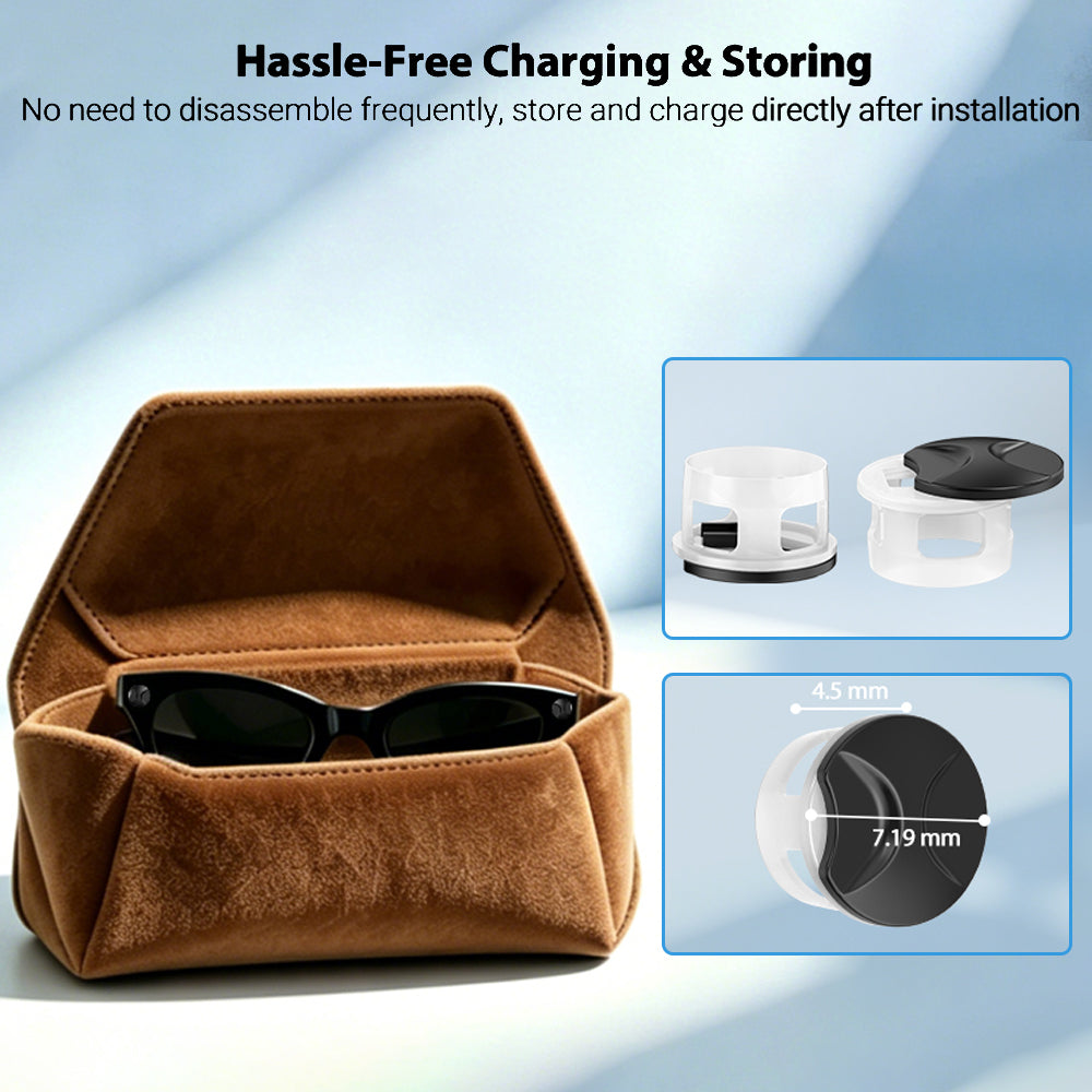 4 PC LED Light Blocking Covers for Ray-Ban Meta All Series Smart Glasses Gen1 Gen2 White