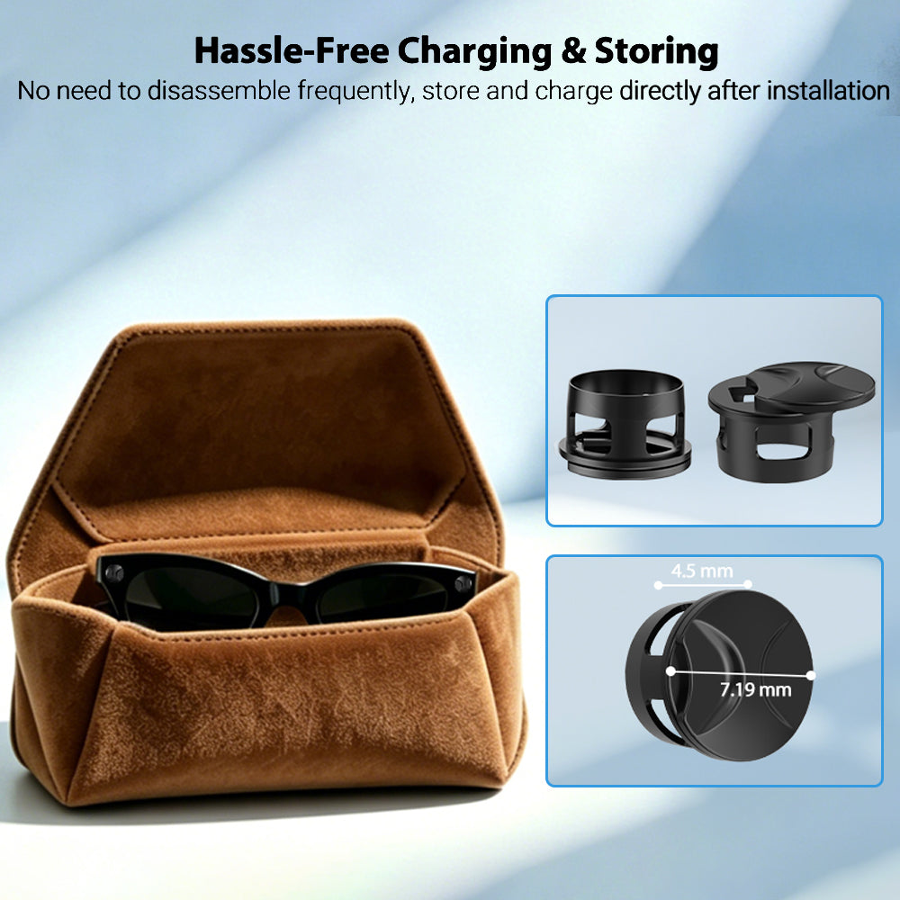 4 PC LED Light Blocking Covers for Ray-Ban Meta All Series Smart Glasses Gen1 Gen2 Black