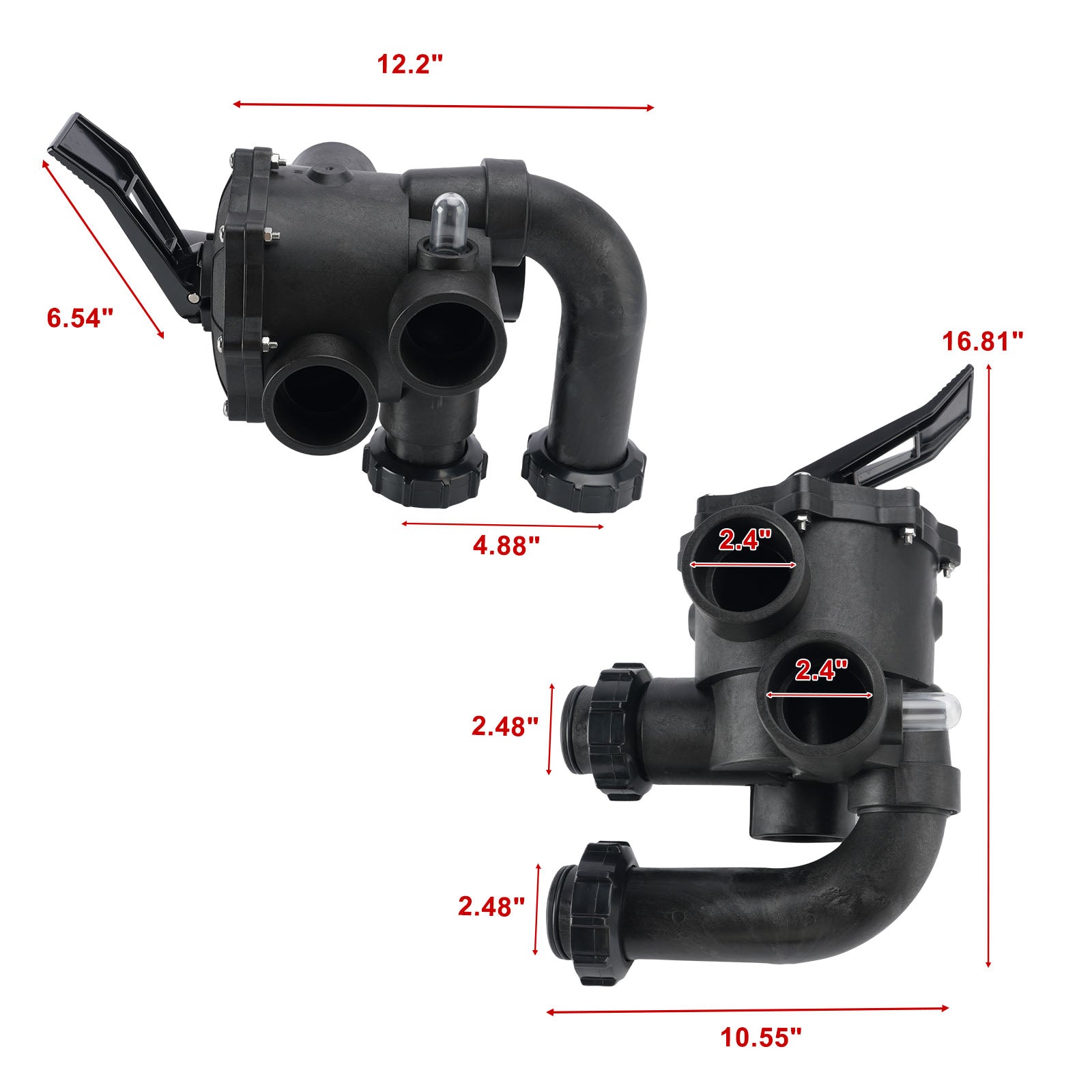SP0740DE Valve Assembly For Hayward D.E. Filter 2 In SKT 4-Way Valve