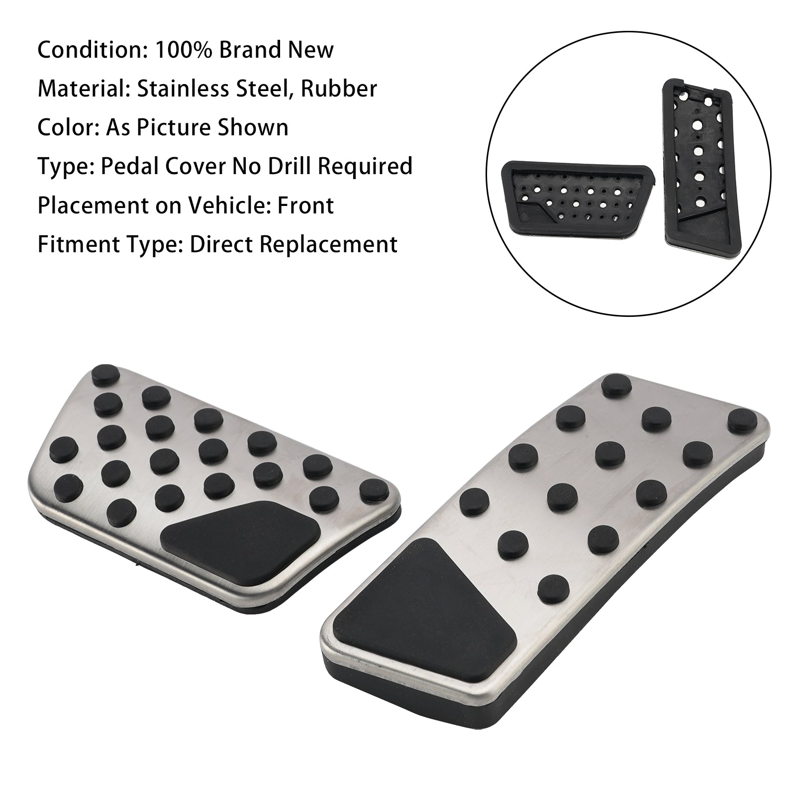 Pedal Set Pedals Pedal Caps For Jeep Wrangler 2008-2017 Automatic