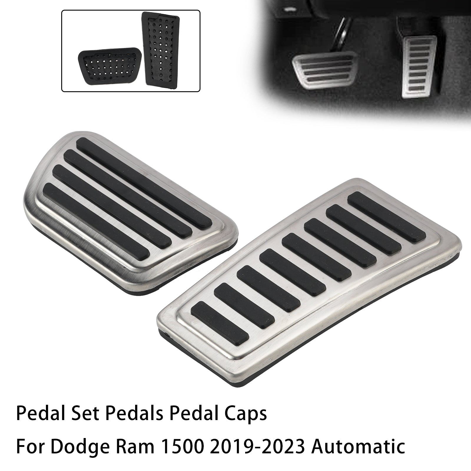 Pedal Set Pedals Pedal Caps For Dodge Ram 1500 2019-2023 Automatic