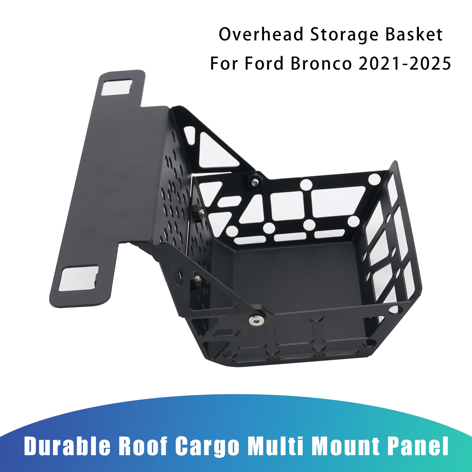 Roof Cargo Multi Mount Panel Overhead Storage Basket for Ford Bronco 2021-2025