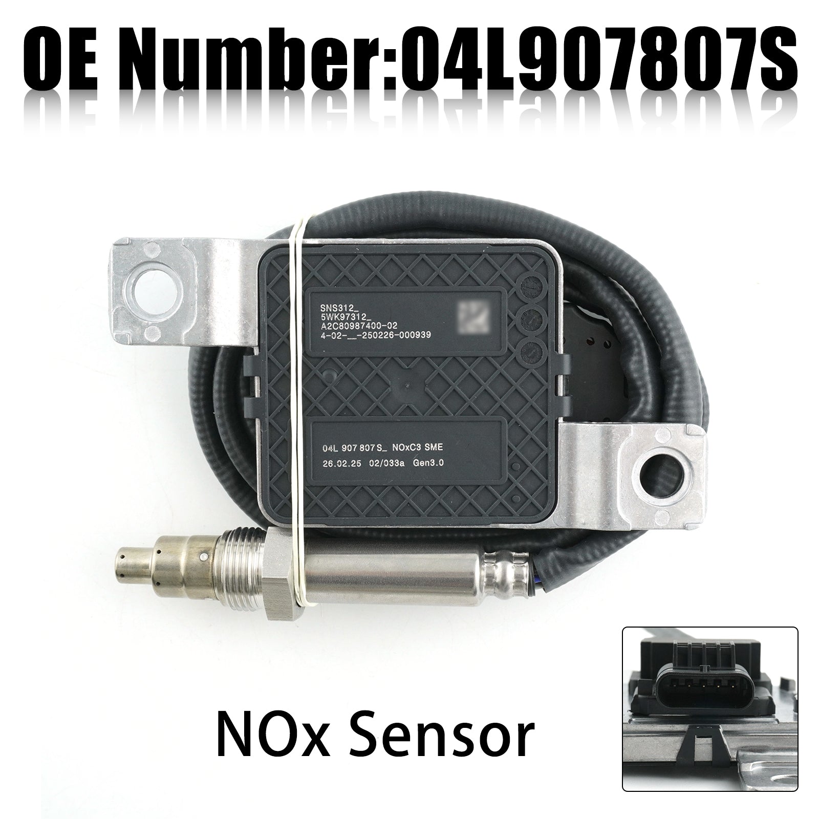 Nitrogen Oxide NOx Sensor 04L907807S 5WK97312 For SKODA YETI 2.0 TDI 2009-2017