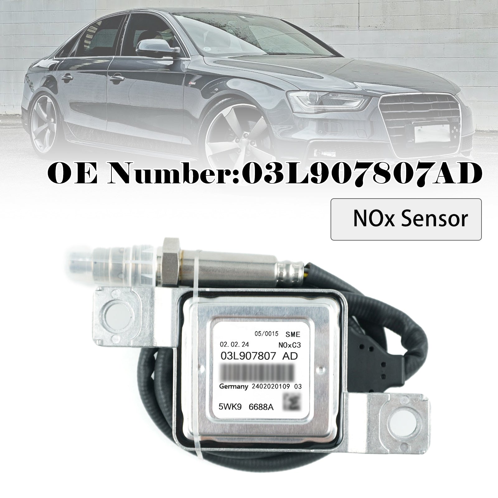 Nitrogen Oxide NOx Sensor For VW Passat 2.0L-L4 Audi A4 S4 A5 S5 2012-2014