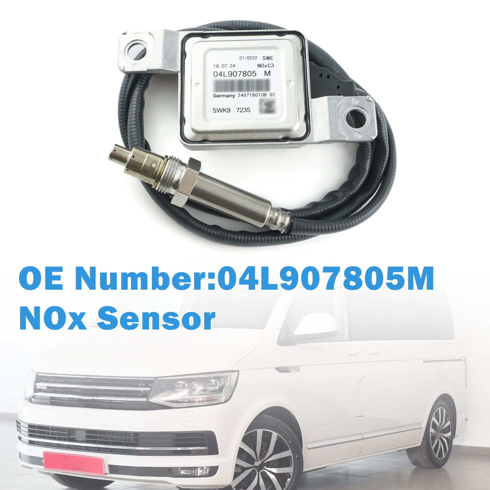 Nitrogen Oxide NOx Sensor 04L907805M For VW T6 Multivan Transporter 6 2015-2019