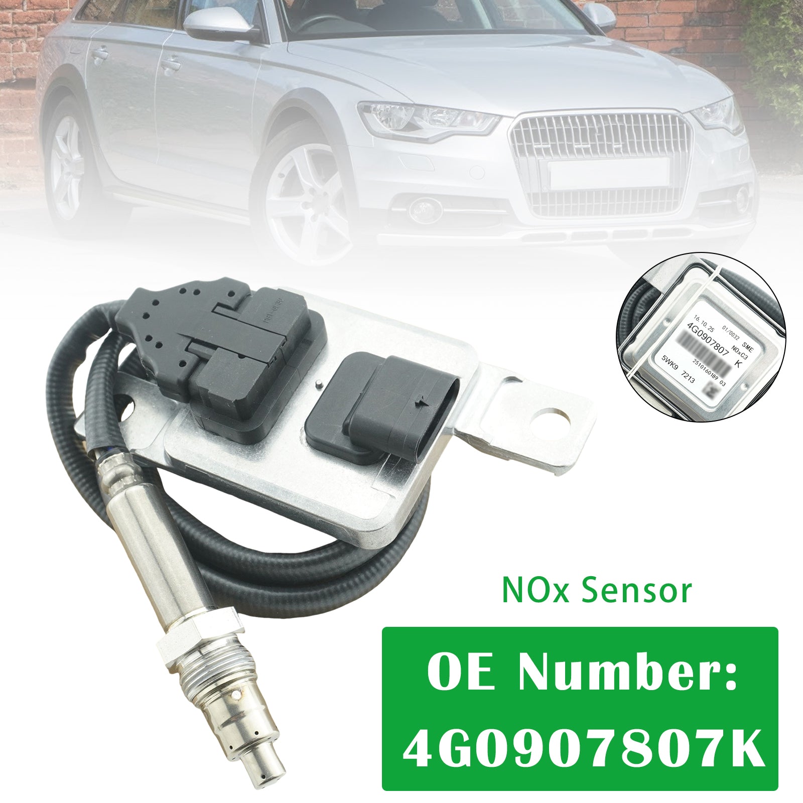 Nitrogen Oxide NOx Sensor 4G0907807K For Audi A6 4G2 4GC A7 3.0 TDI Quattro