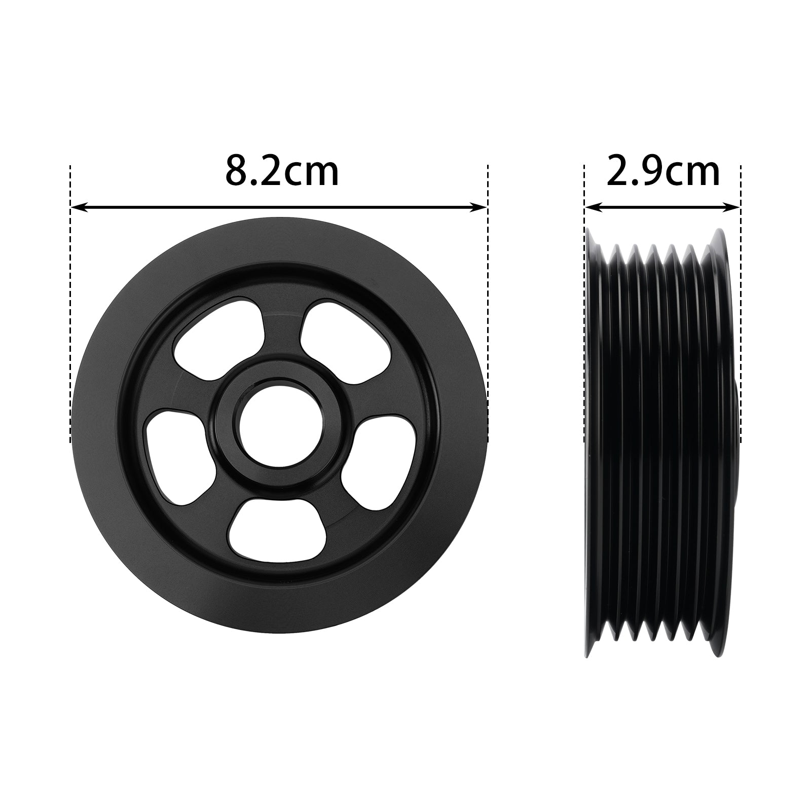 3" OD Overdrive Alternator Pulley 6 Rib Billet Aluminum For LS1 LS2 LS3 LS6