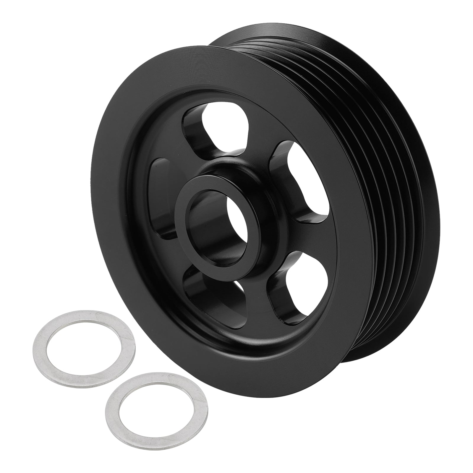 3" OD Overdrive Alternator Pulley 6 Rib Billet Aluminum For LS1 LS2 LS3 LS6