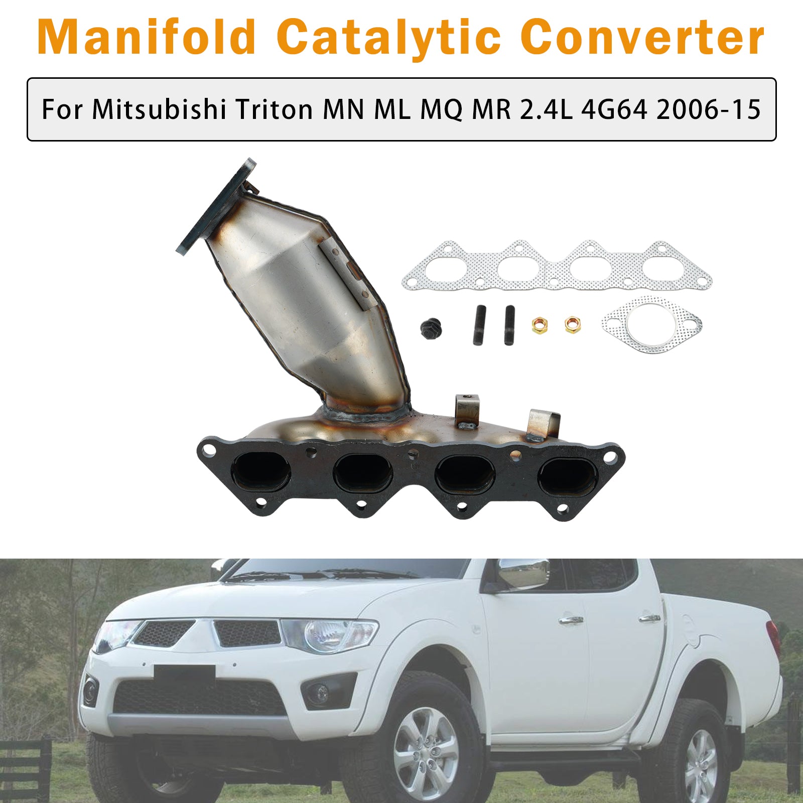 Catalytic Converter For Mitsubishi Triton MN ML MQ MR 2.4L 4G64 06-15