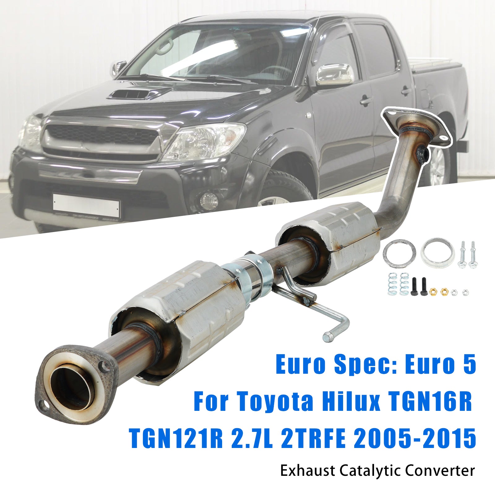 Catalytic Converter For Toyota Hilux TGN16R TGN121R 2.7L 2TRFE 2005-2015