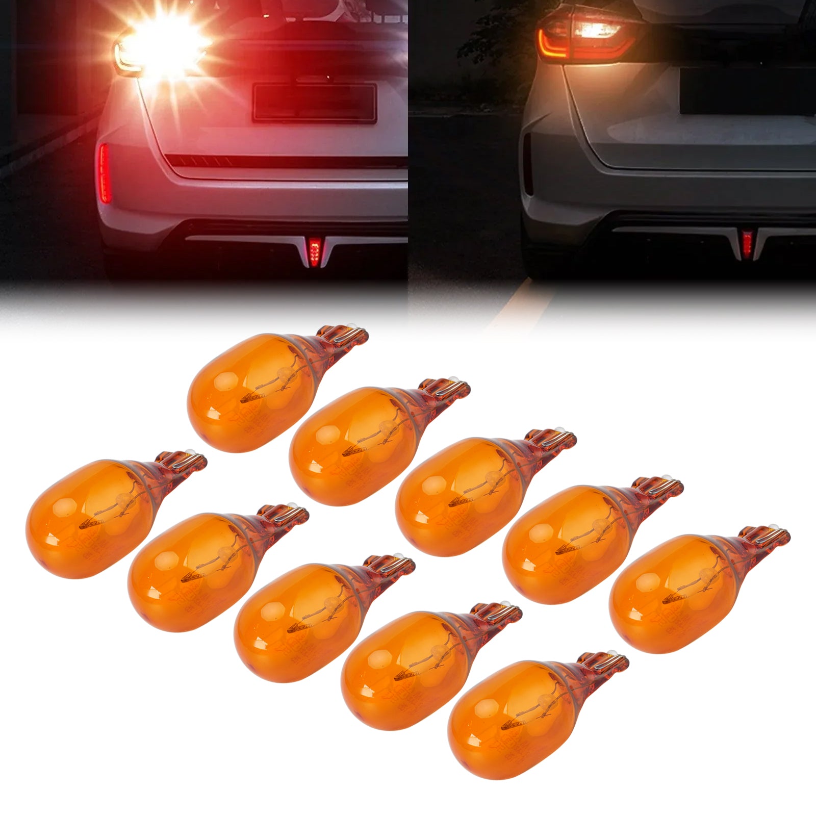 10Pcs Car Light Halogen Amber Signal Bulb WY16W 921NA 12V 16W For OSRAM