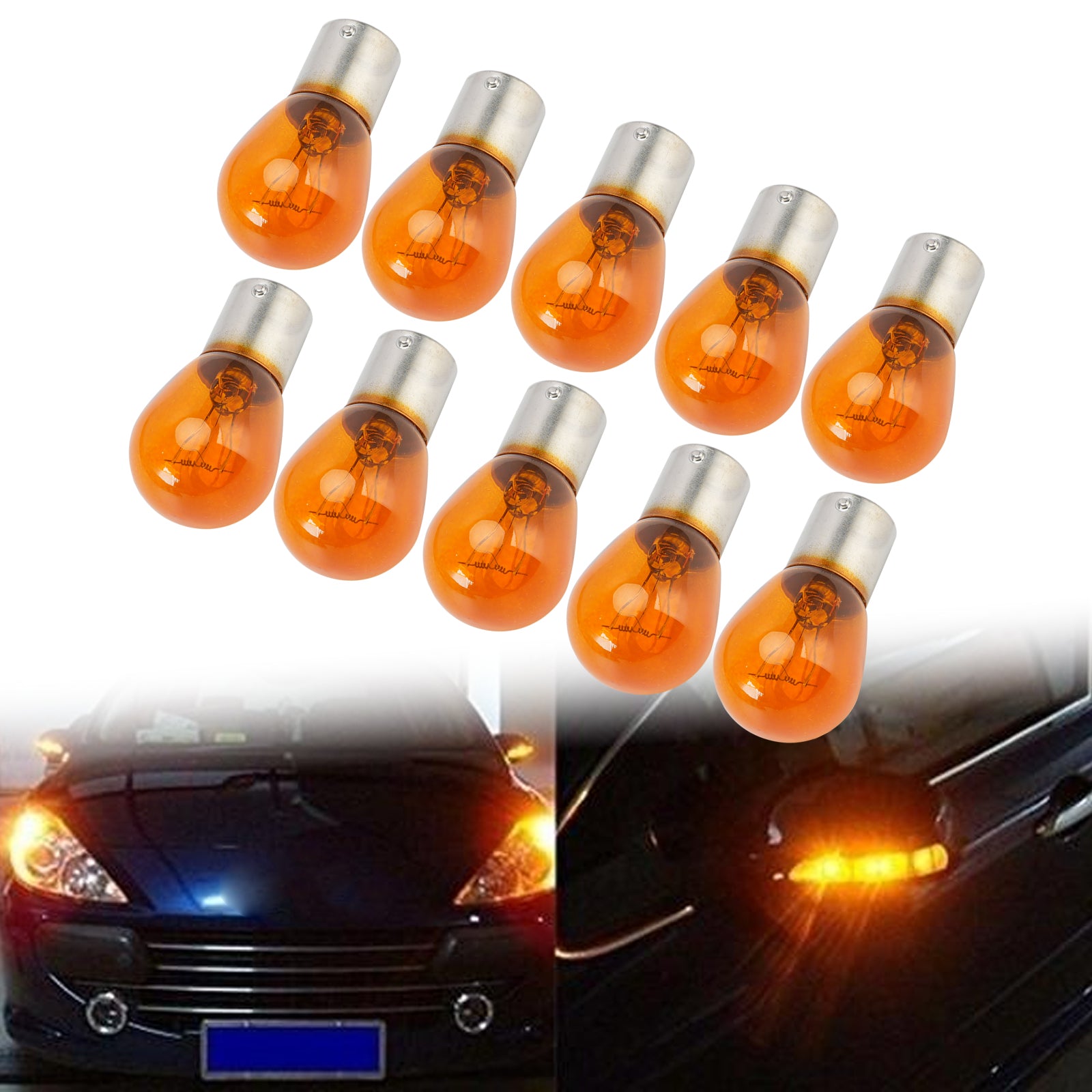 Car Light Halogen Amber Signal Bulb PY21W 7510TSP 24V 21W BAU15S For OSRAM