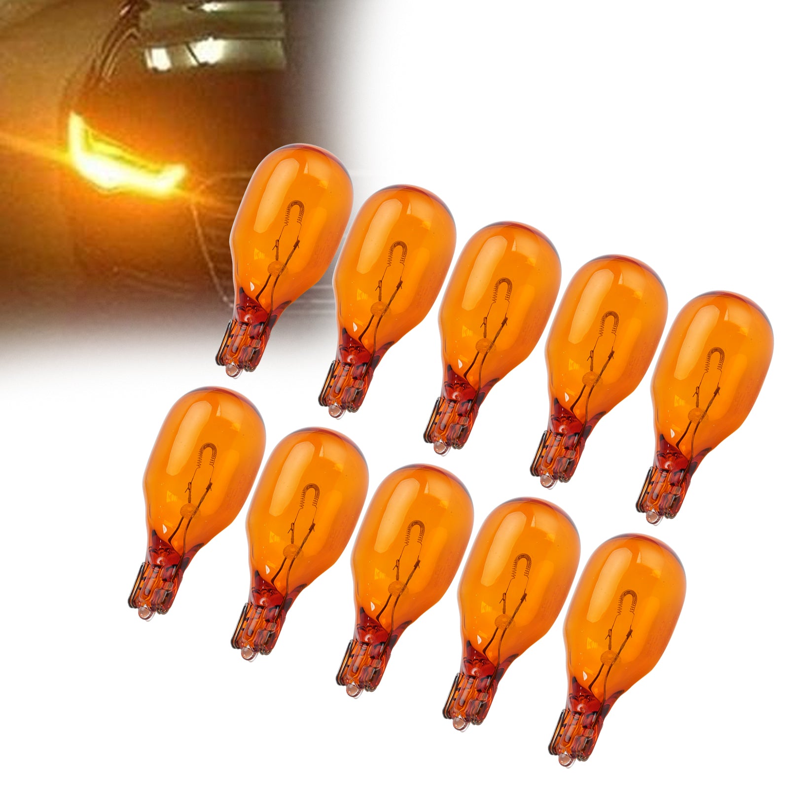 10Pcs Car Light Halogen Amber Signal Bulb WY16W 921NA 12V 16W For OSRAM