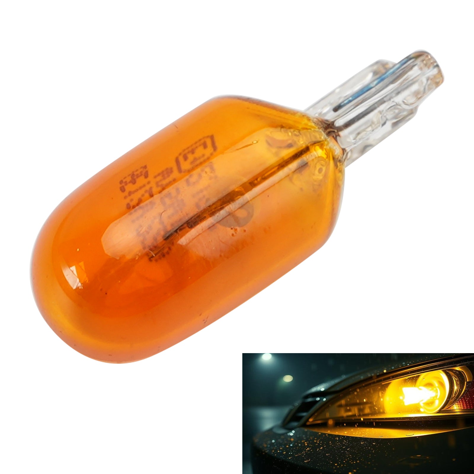 Car Light Halogen Amber Signal Bulb WY5W T10 501AF 12V 5W W2.1?ā”?.5D For GE