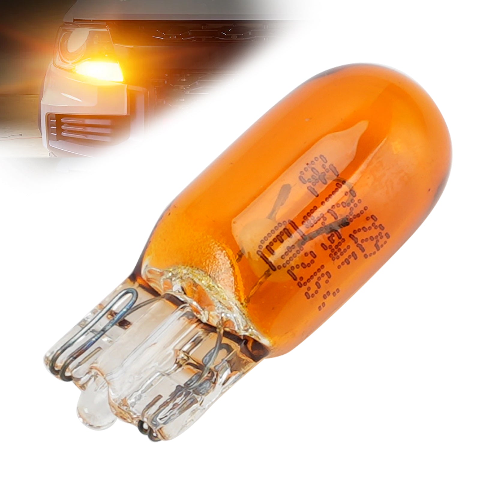 Car Light Halogen Amber Signal Bulb WY5W T10 501AF 12V 5W W2.1?ā”?.5D For GE