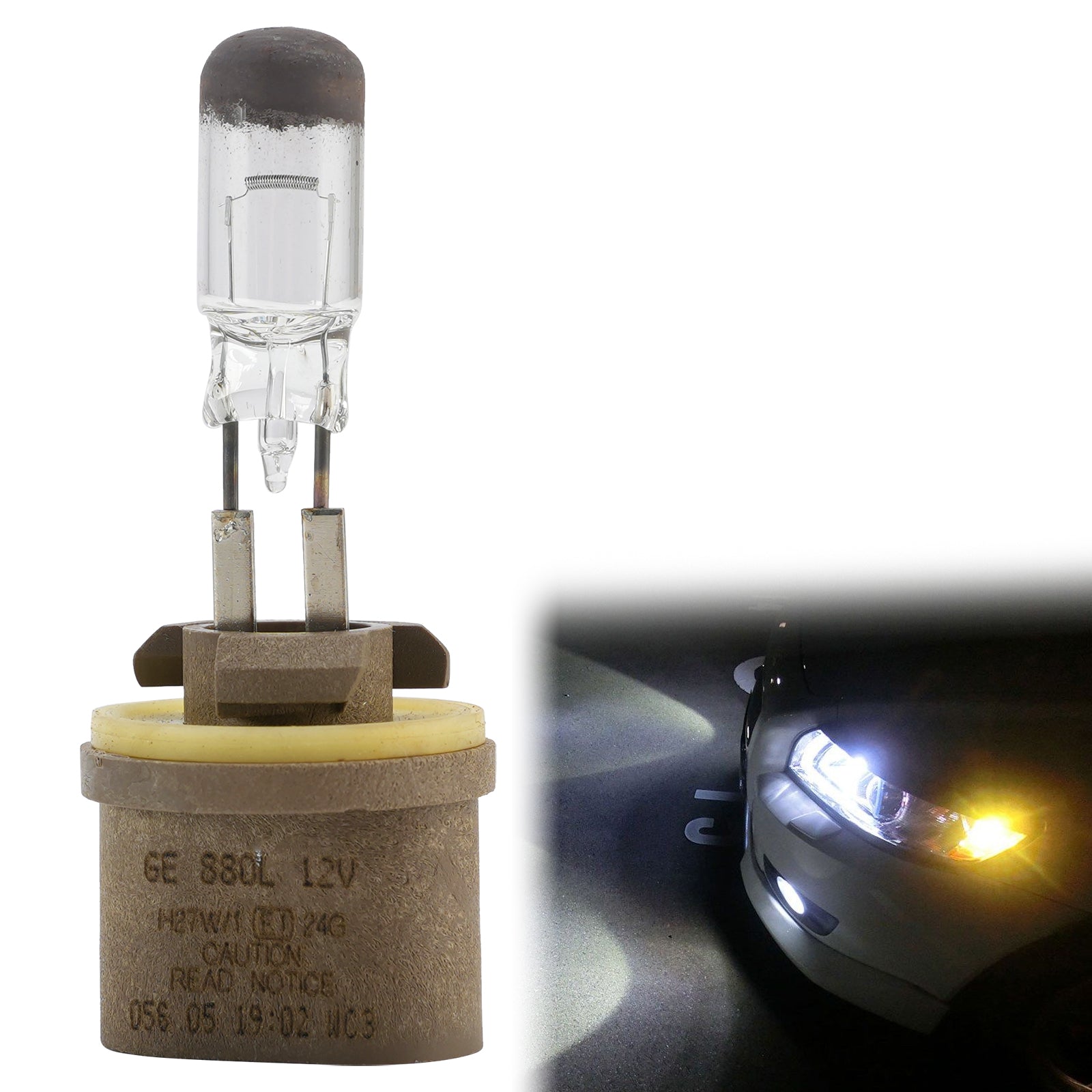 Car Light Standard Halogen Fog Bulb H27W/1 880L 12V 27W PGJ13 For GE