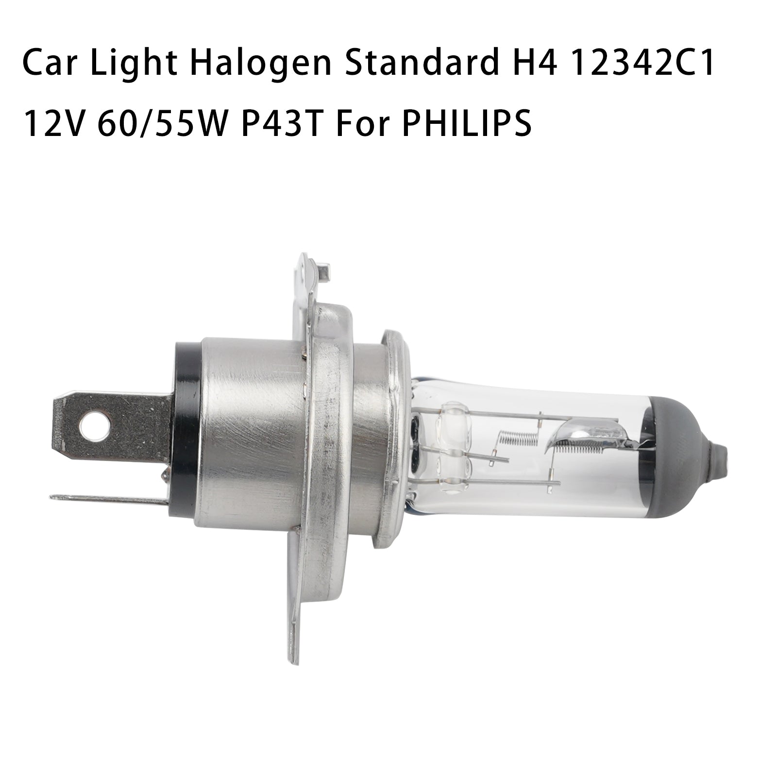 Car Light Halogen Standard H4 12342C1 12V 60/55W P43T For PHILIPS
