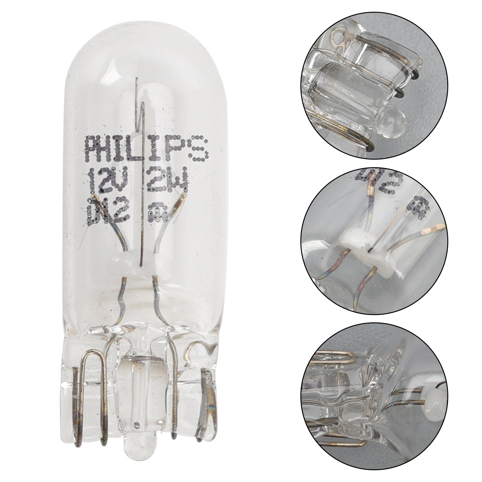 Car Light Halogen Auxiliary Lamp T10 W2W 12960 12V 2W For PHILIPS