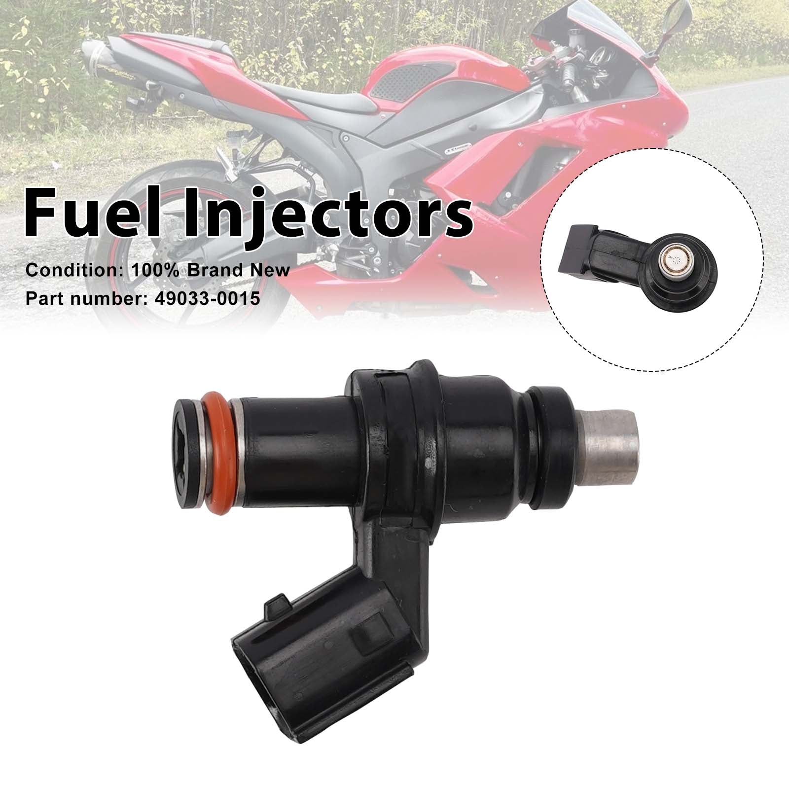 Fuel Injectors 49033-0015 For Kawasaki Ninja ZX6R ZX600R ZX600P 07-12