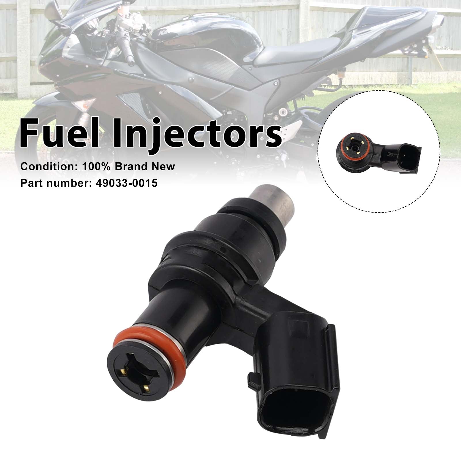 Fuel Injectors 49033-0015 For Kawasaki Ninja ZX6R ZX600R ZX600P 07-12