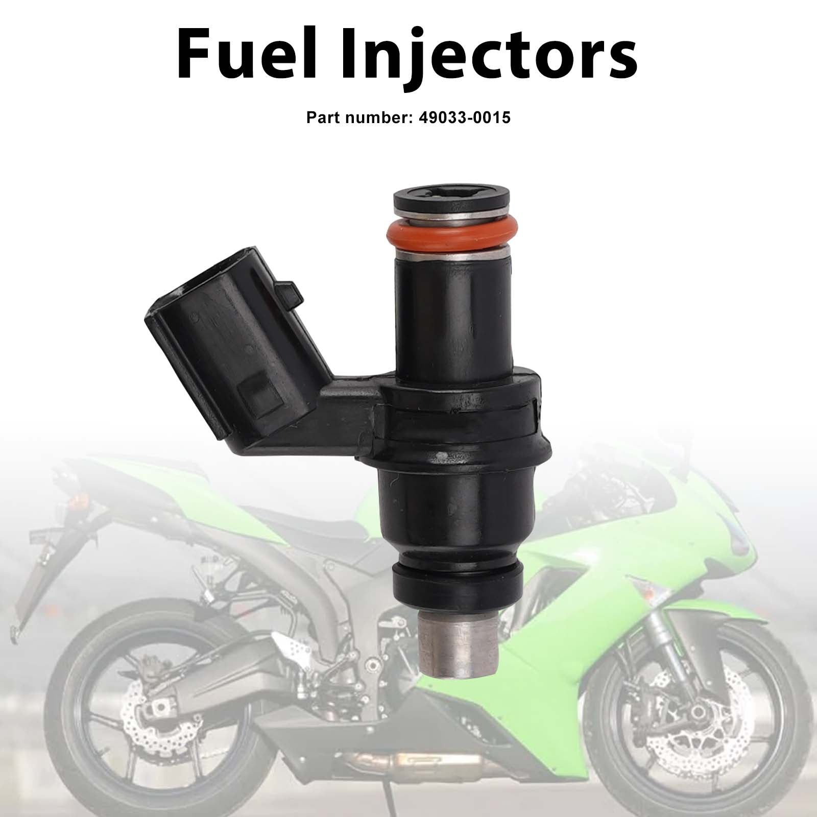 Fuel Injectors 49033-0015 For Kawasaki Ninja ZX6R ZX600R ZX600P 07-12