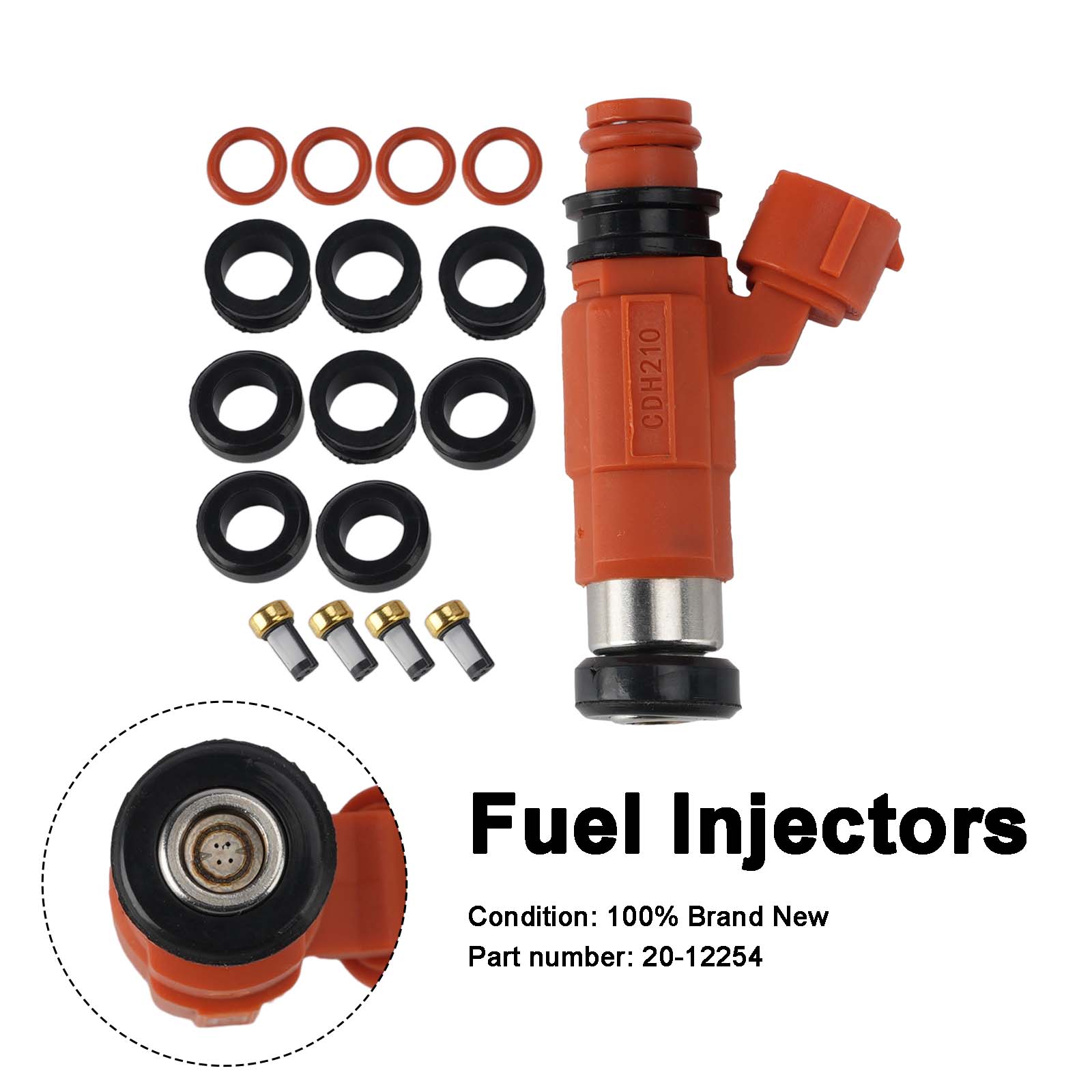 Fuel Injectors 20-12254 For Suzuki GSXR600 GSXR750 SV650 DL650 1800s