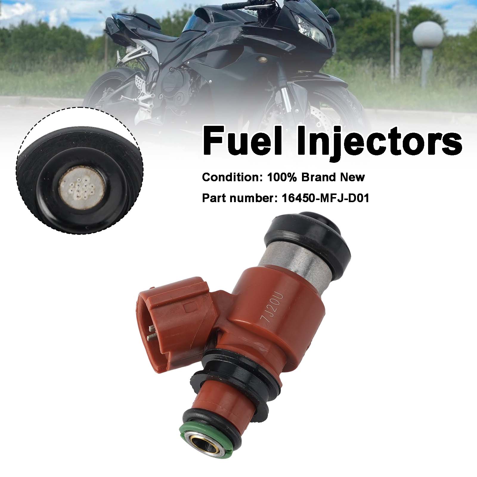 Fuel Injectors 16450-MFJ-D01 For Honda Rebel 500 17-24 CB500 CBR600RR