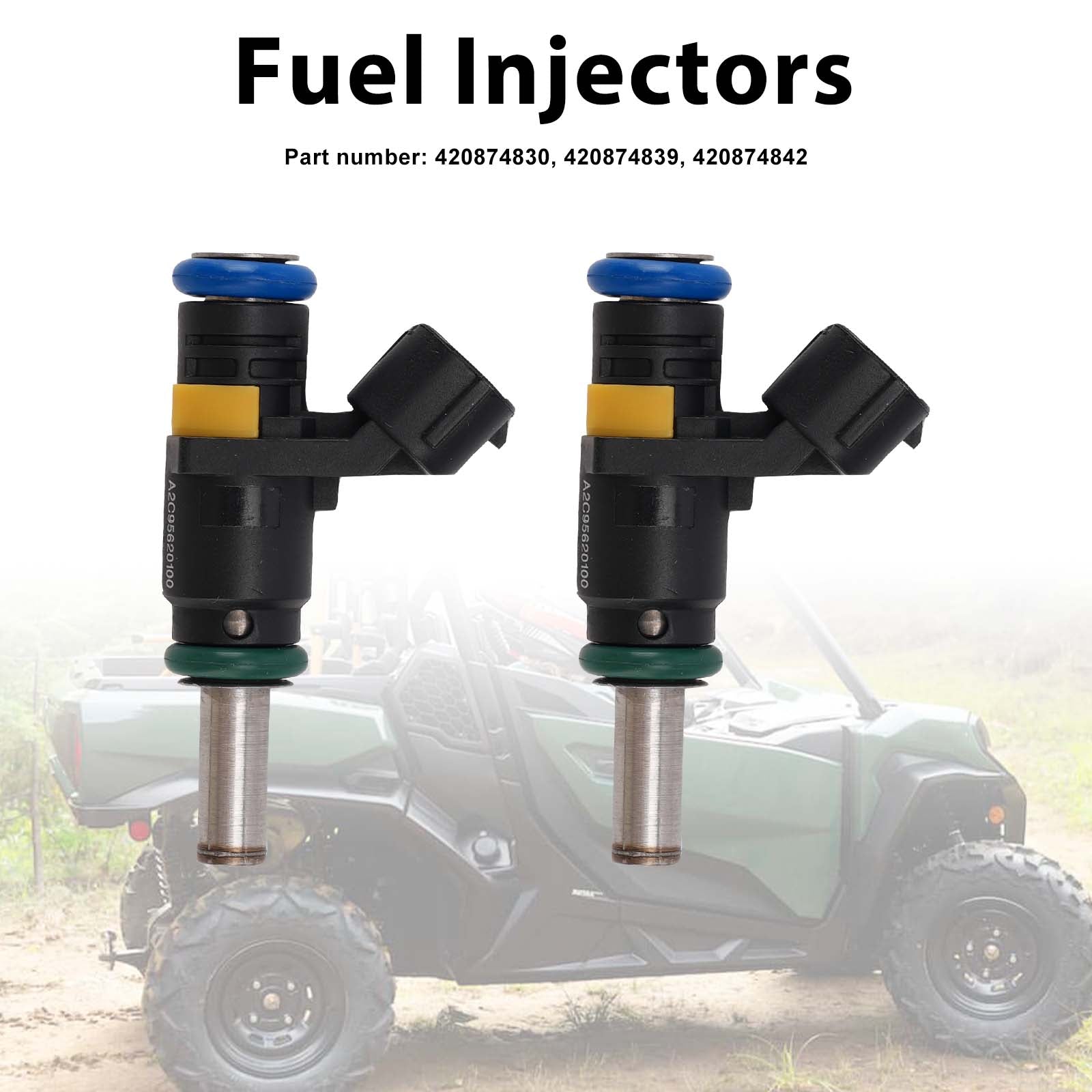 2PC 420874839 Fuel Injectors 420874830 420874842 For CAN-AM Commander