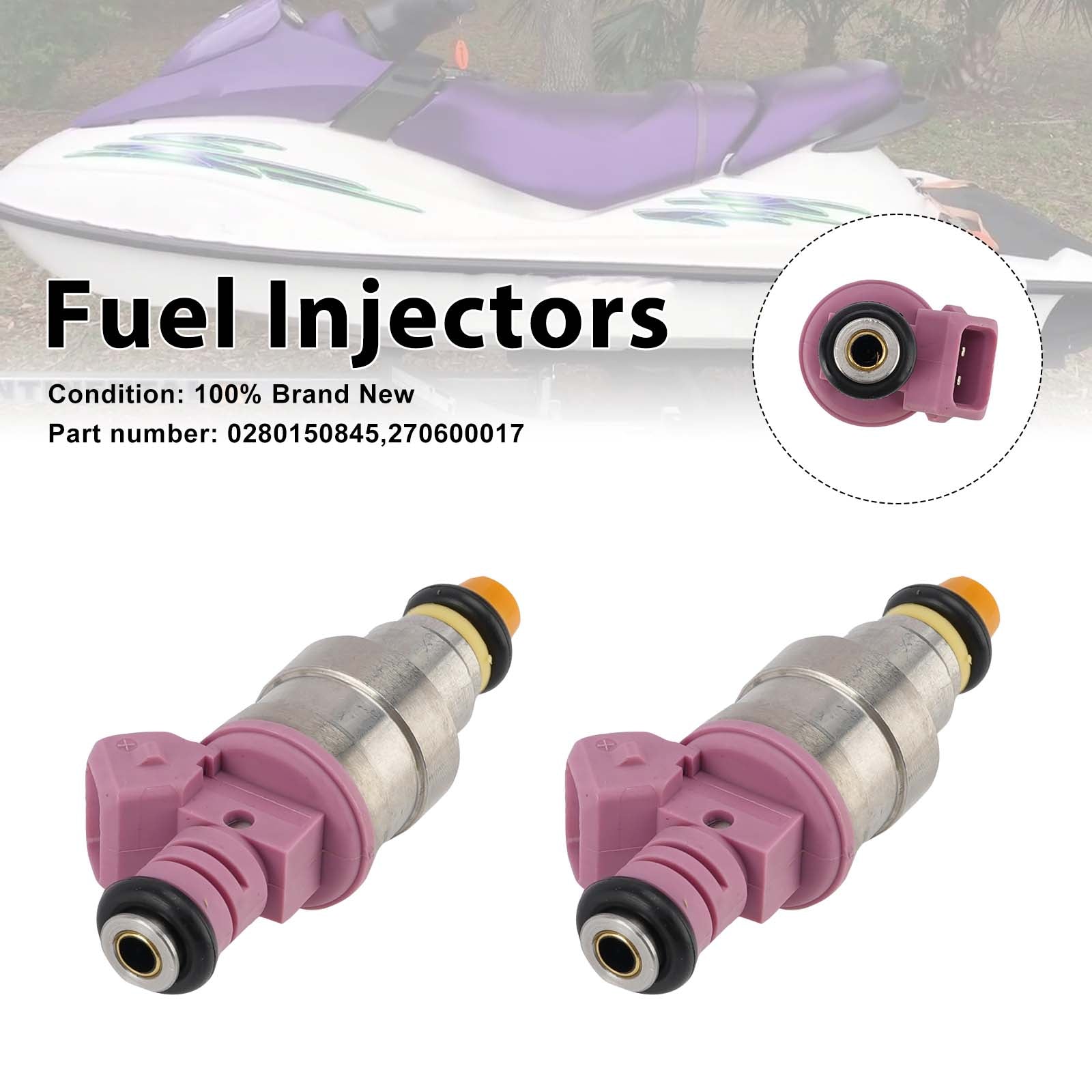 2PC 270600017 Fuel Injectors 0280150845 For Sea-doo 787 RFI 800 GTX GSX