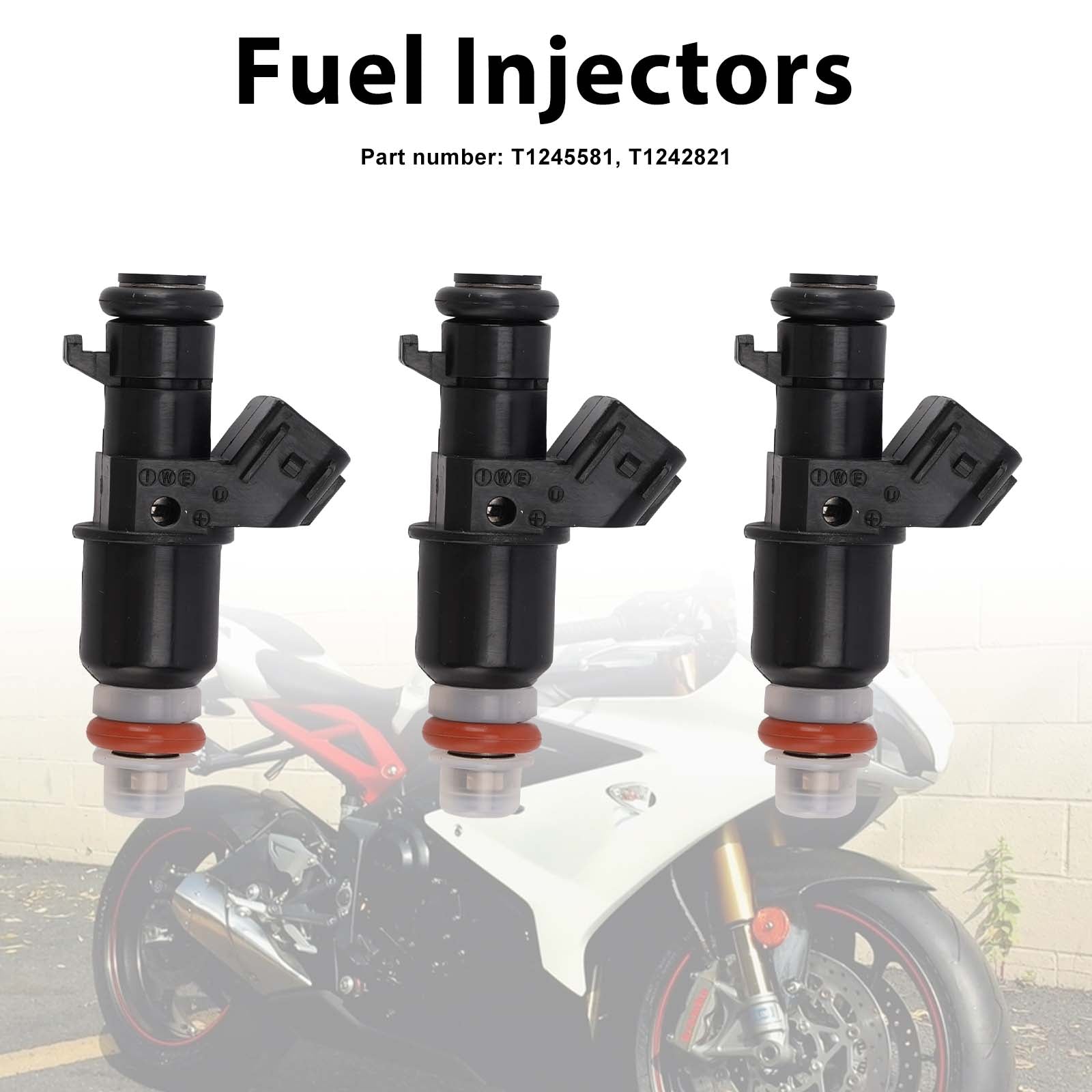 3PC T1245581 Fuel Injectors T1242821 For Daytona 675R 675 R 2013-2017