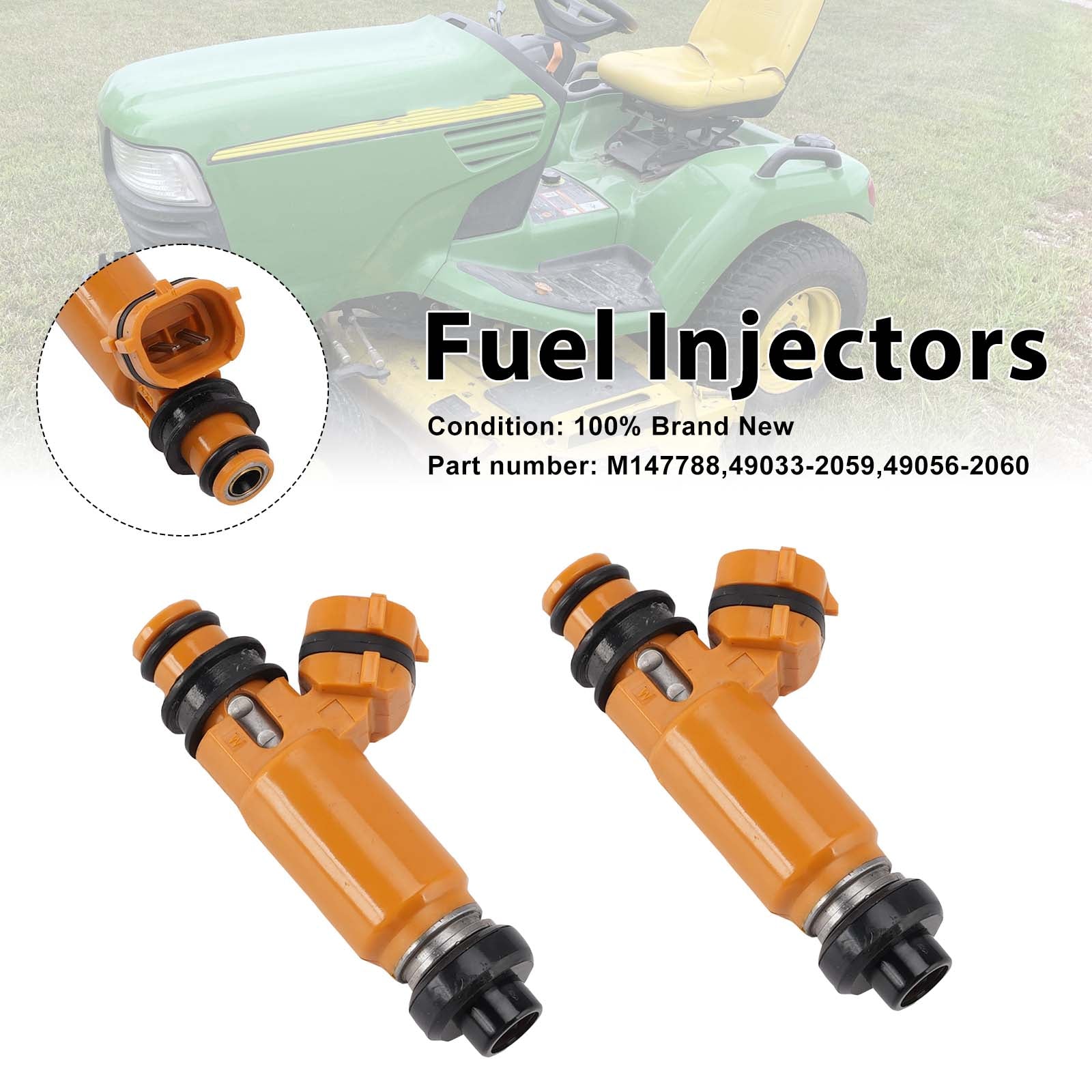 2PC M147788 Fuel Injectors 49033-2059 49056-2060 For Kawasaki John Deere 797