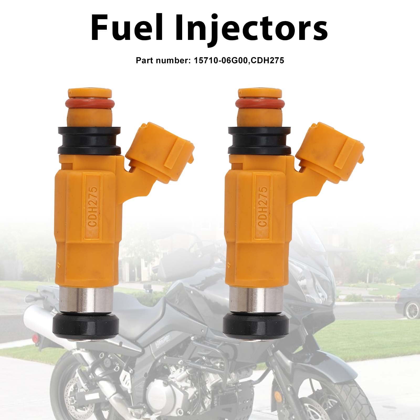 2PC CDH275 Fuel Injectors 15710-06G00 For Suzuki V-STROM DL1000 02-12