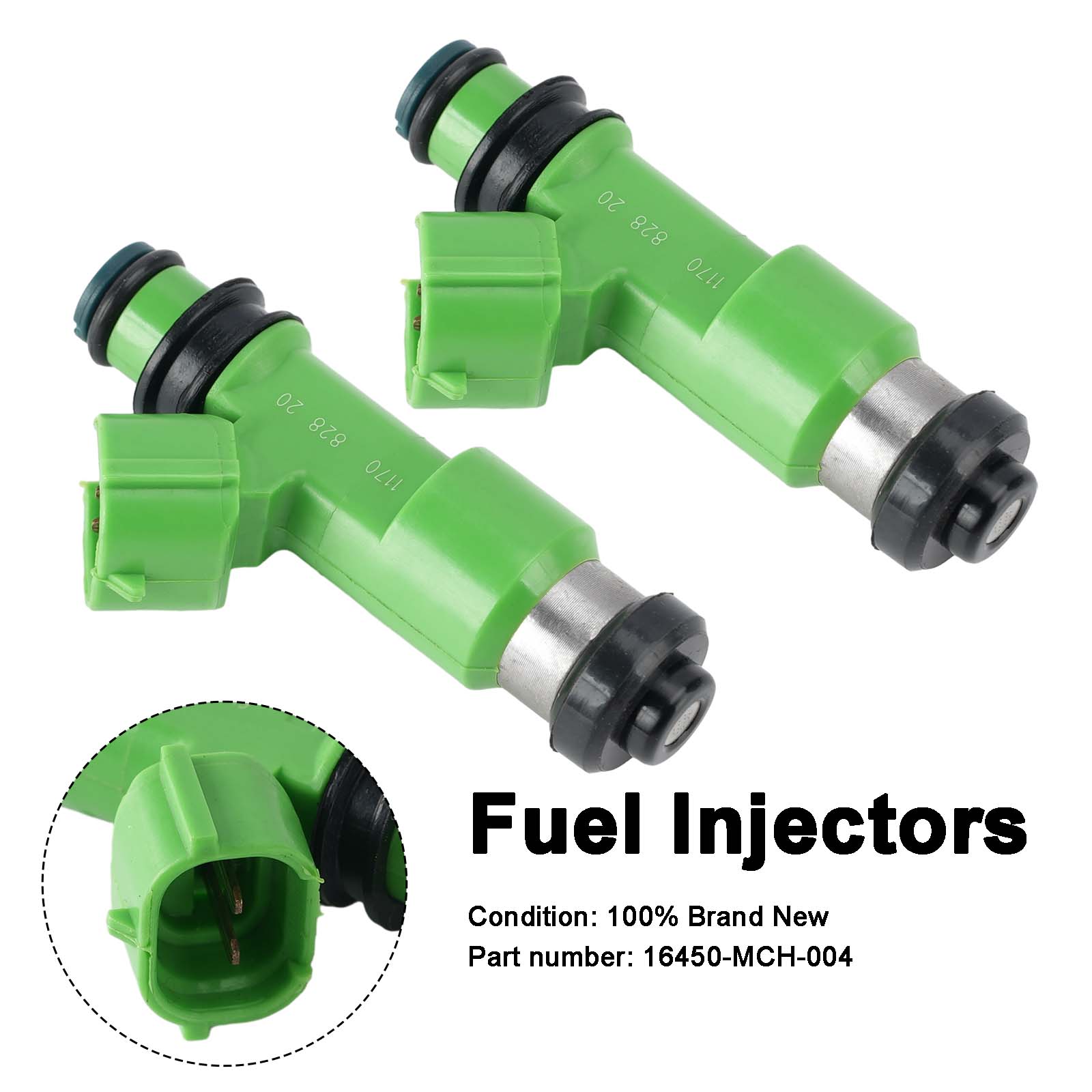2PC Fuel Injectors 16450-MCH-004 For Honda VTX1800 VTX1800C R S/N/F/T
