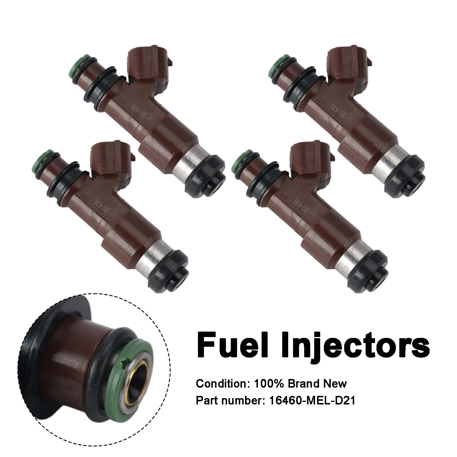 4PC Fuel Injectors 16460-MEL-D21 For Honda CBR1000RR 2006-2007