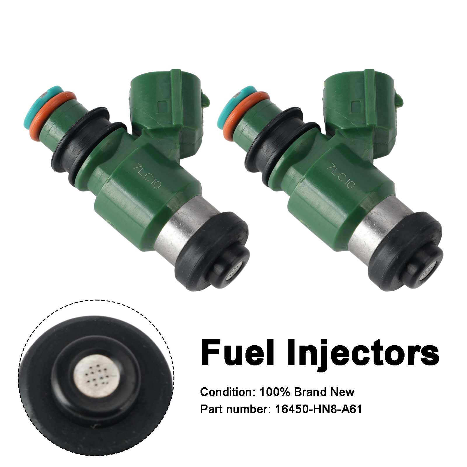 2PC Fuel Injectors 16450-HN8-A61 For Honda TRX680FA SXS700 MUV700 TRX700XX 06-18