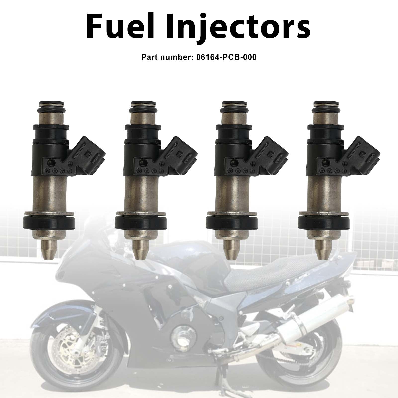 4PC Fuel Injectors 06164-PCB-000 For Honda CBR1100XX 1999-2003
