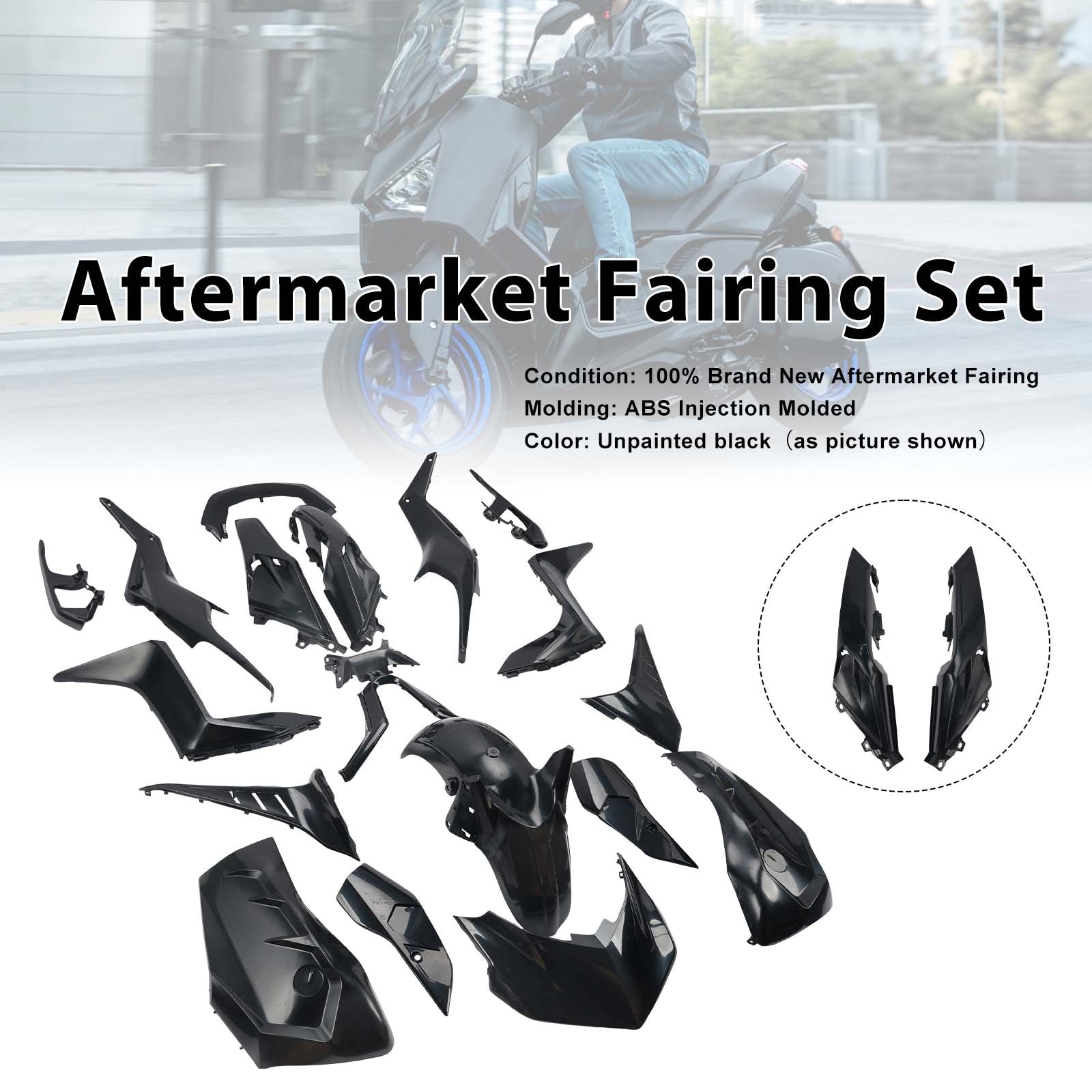 Bodywork Fairing Injection Unpainted For Yamaha X-MAX 300 XMAX300 25-26