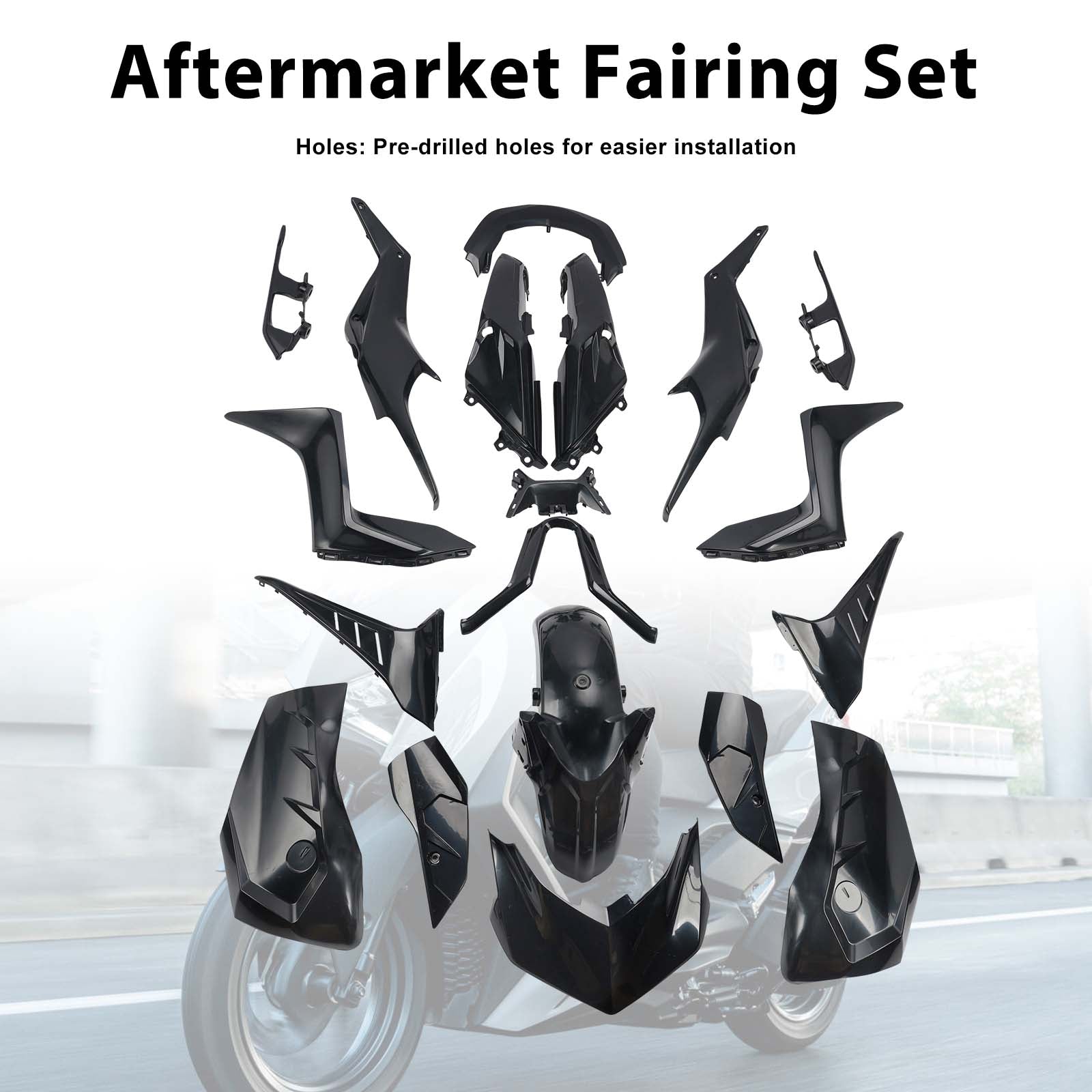 Bodywork Fairing Injection Unpainted For Yamaha X-MAX 300 XMAX300 25-26