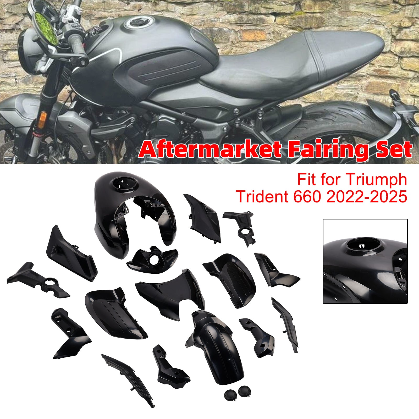 Bodywork Fairing Injection Unpainted For Trident 660 2022-2025