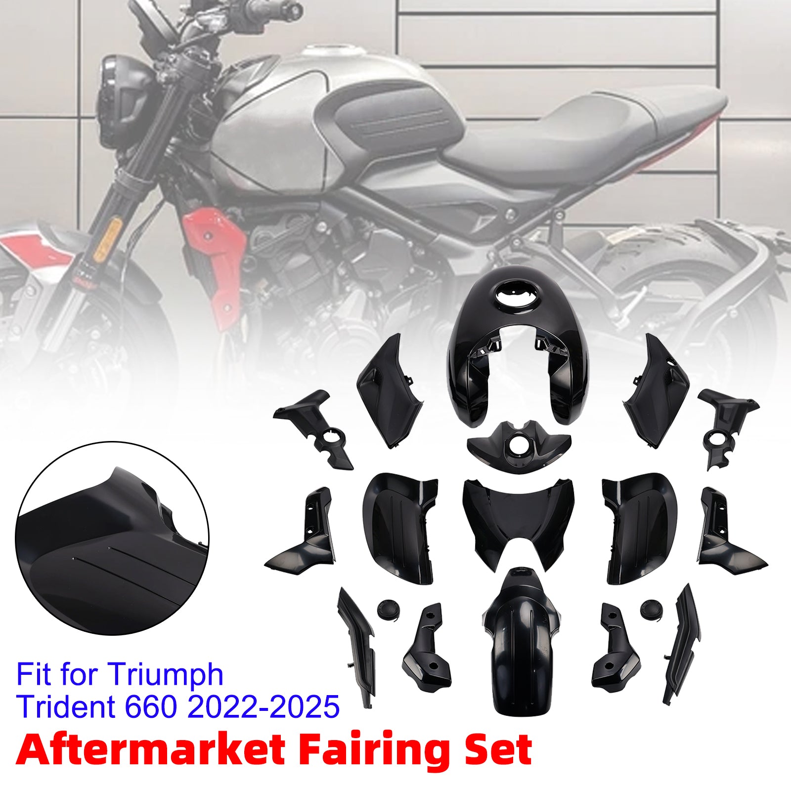 Bodywork Fairing Injection Unpainted For Trident 660 2022-2025