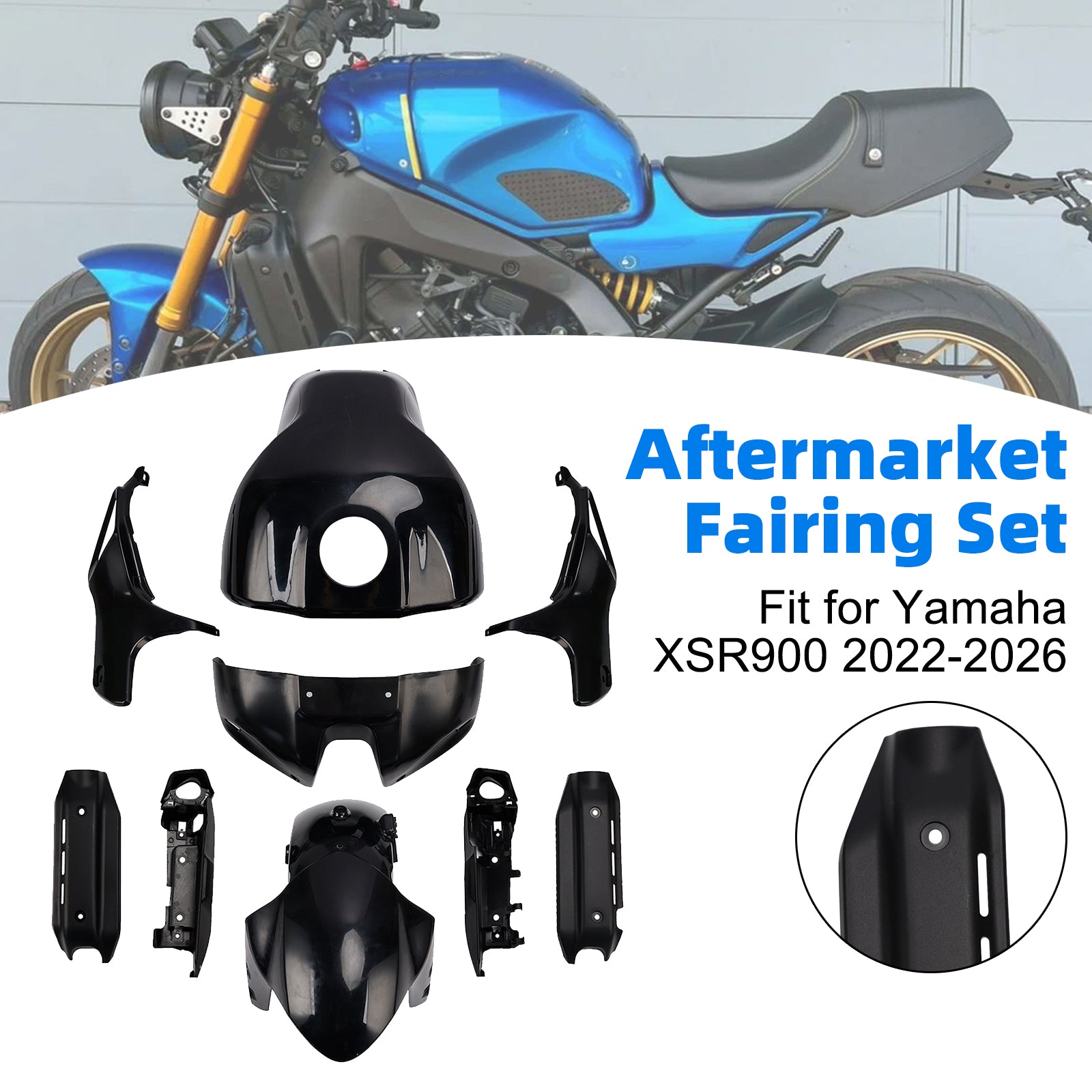Bodywork Fairing Injection Unpainted For Yamaha XSR900 2022-2026